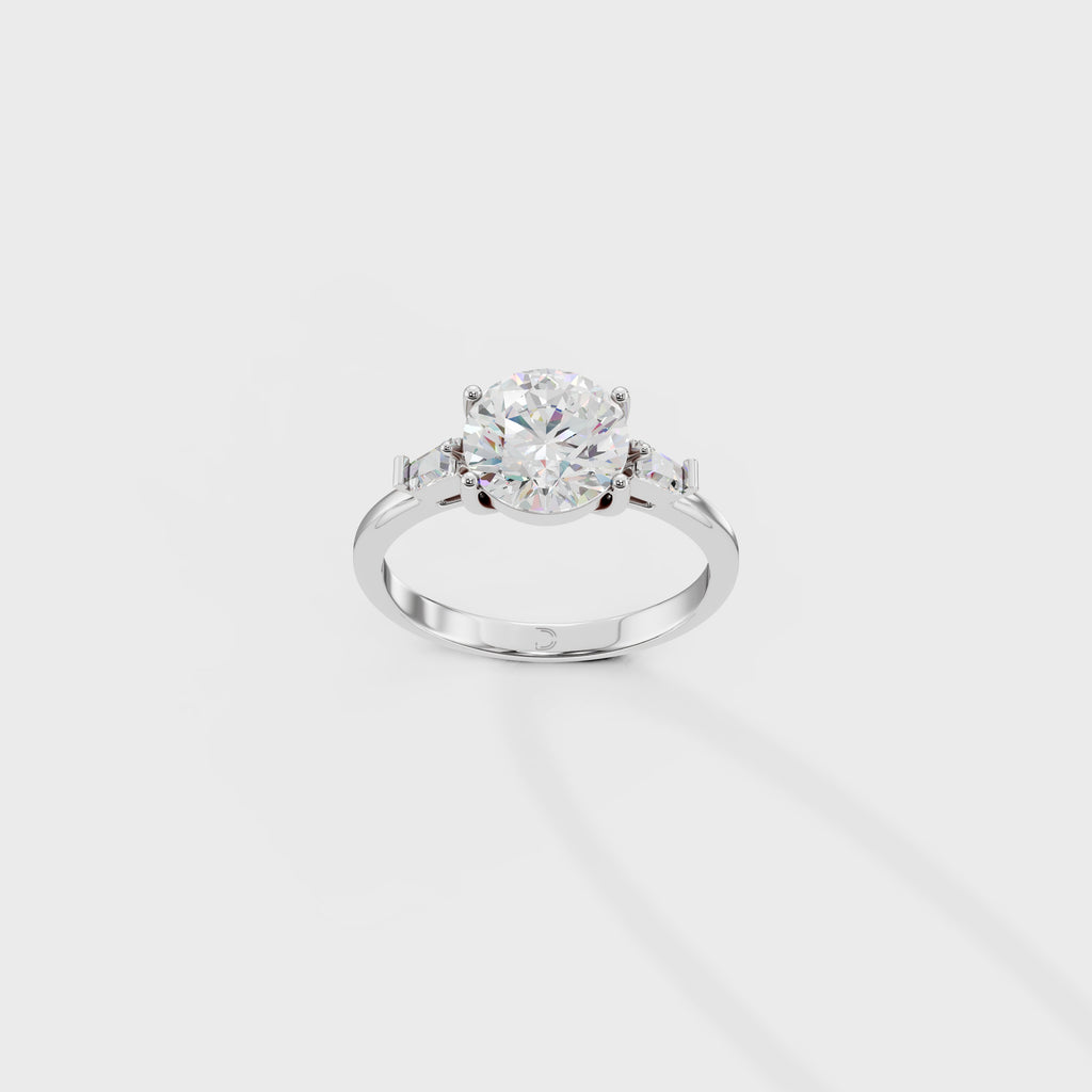 Symphony Three Stone Diamond Engagement Ring