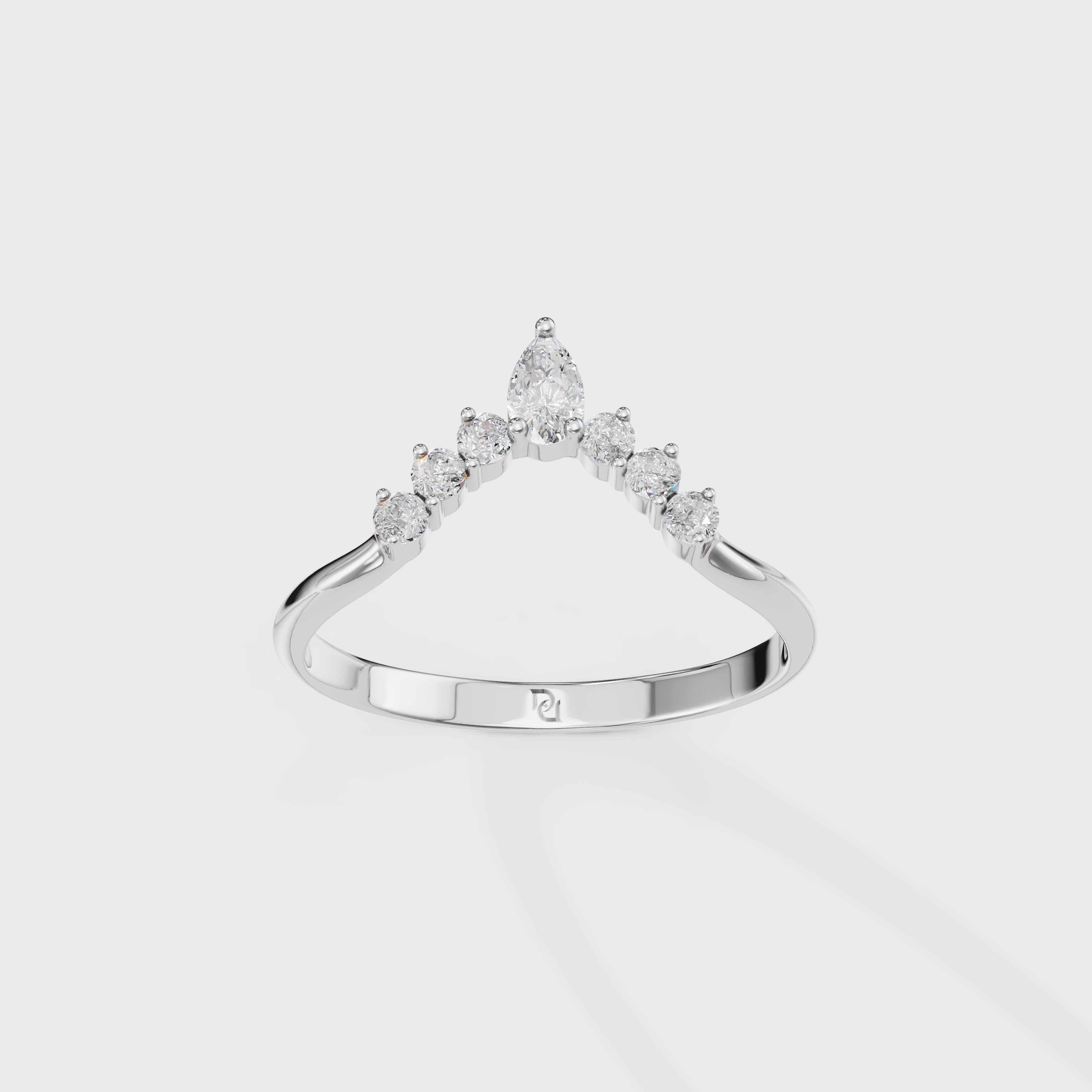 Pear Embrace Wedding Band
