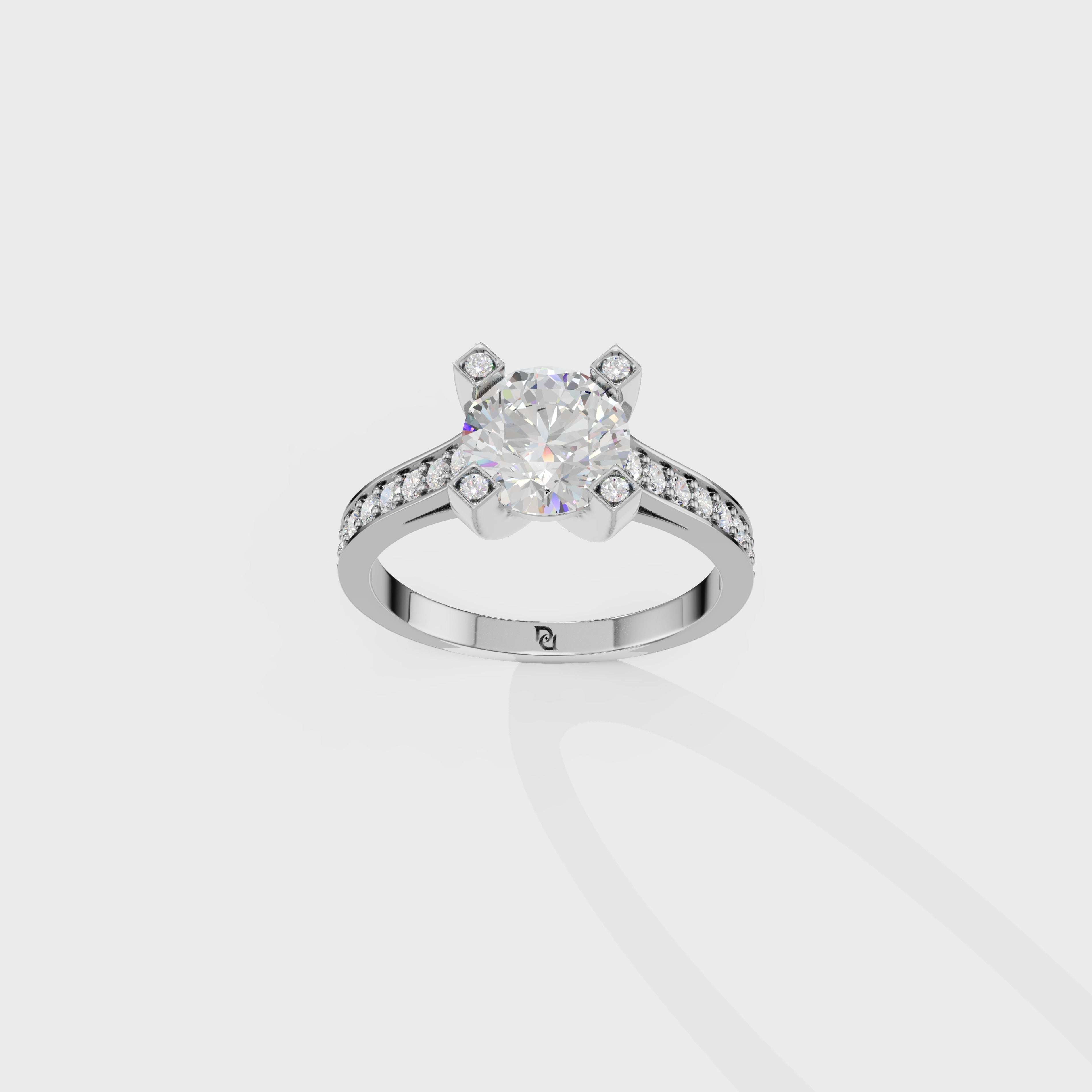 Ethical Round Engagement Ring
