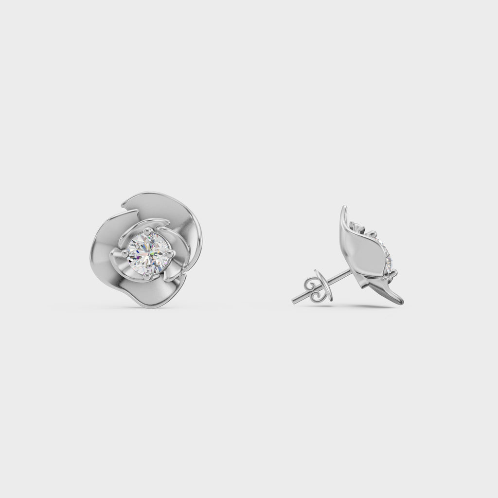 Diamond Petal Earrings