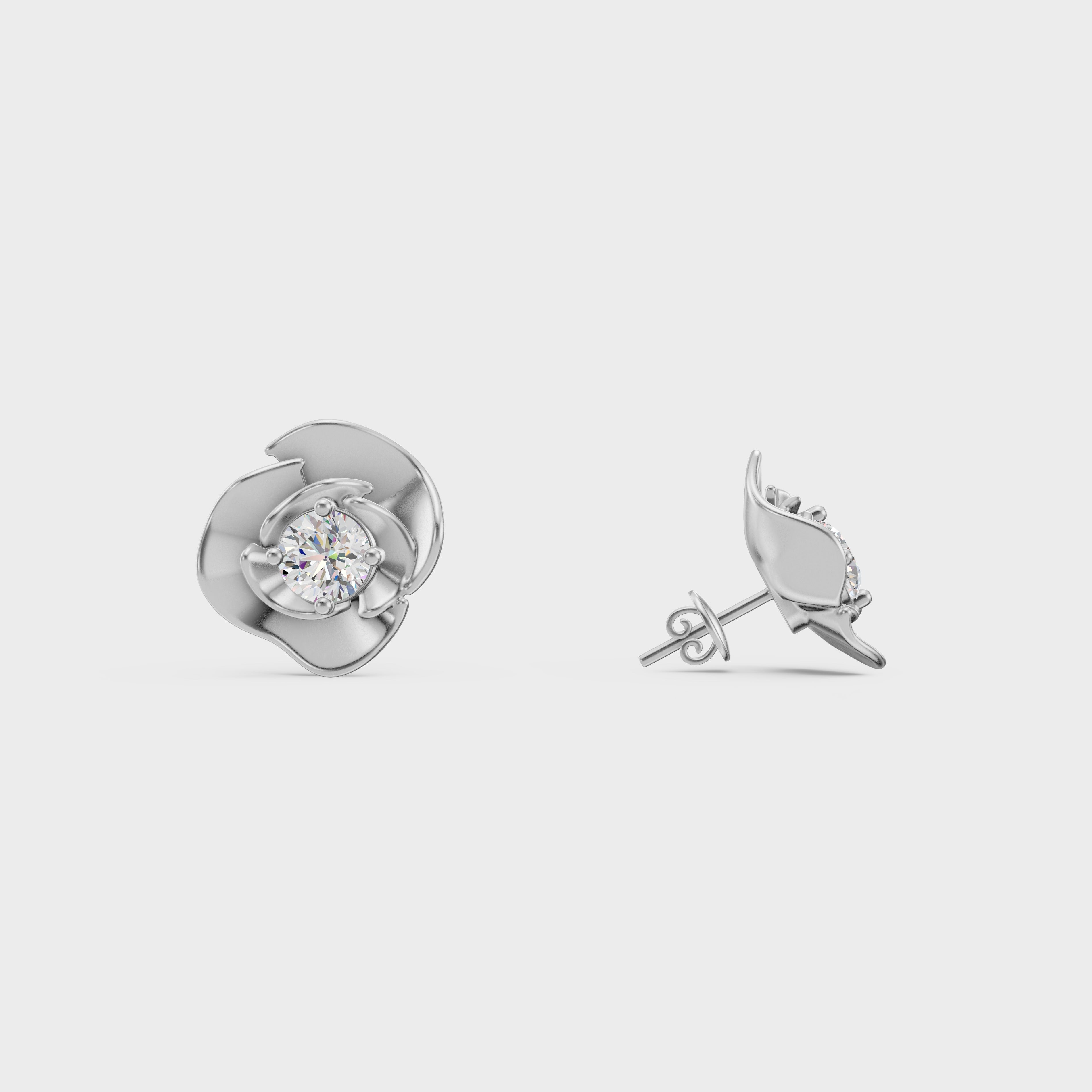Diamond Petal Earrings
