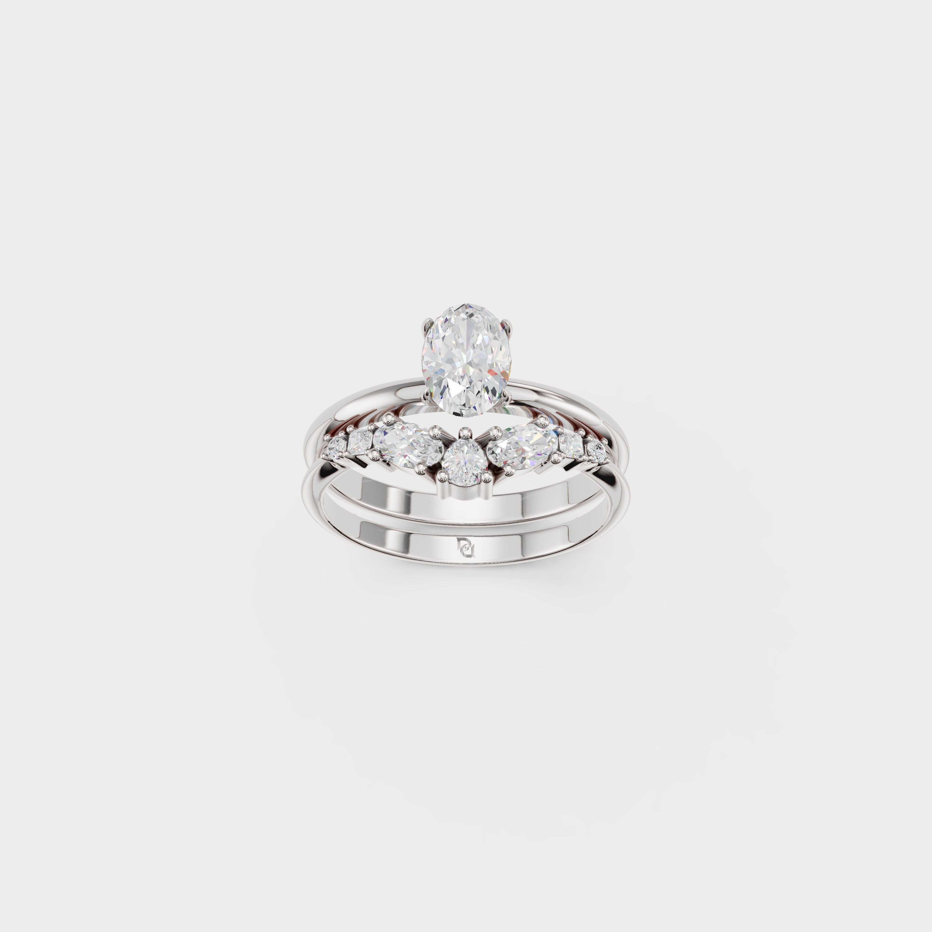 Ethical Elegance Oval Cut Bridal Set