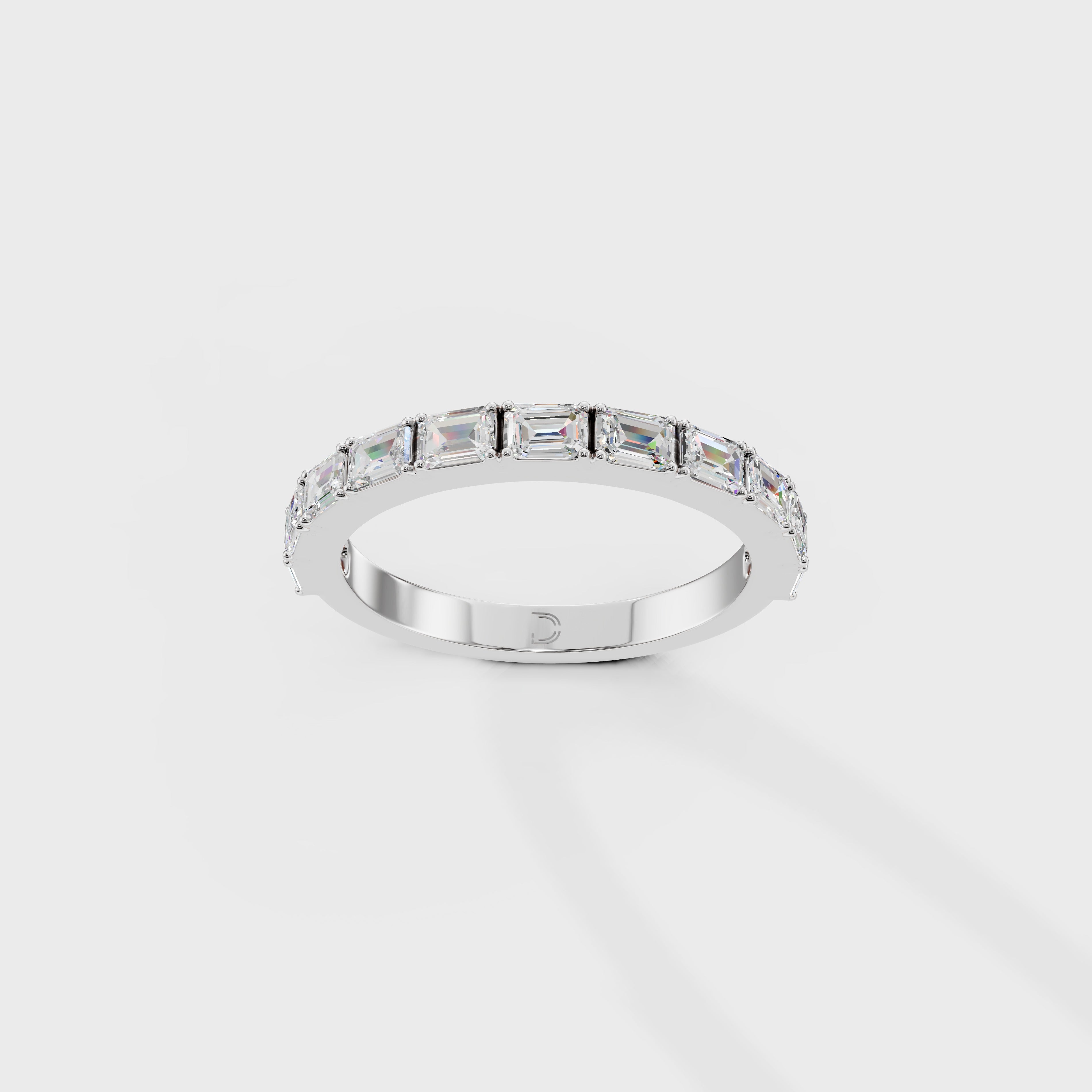 Emerald Cut Diamond Eternity Band