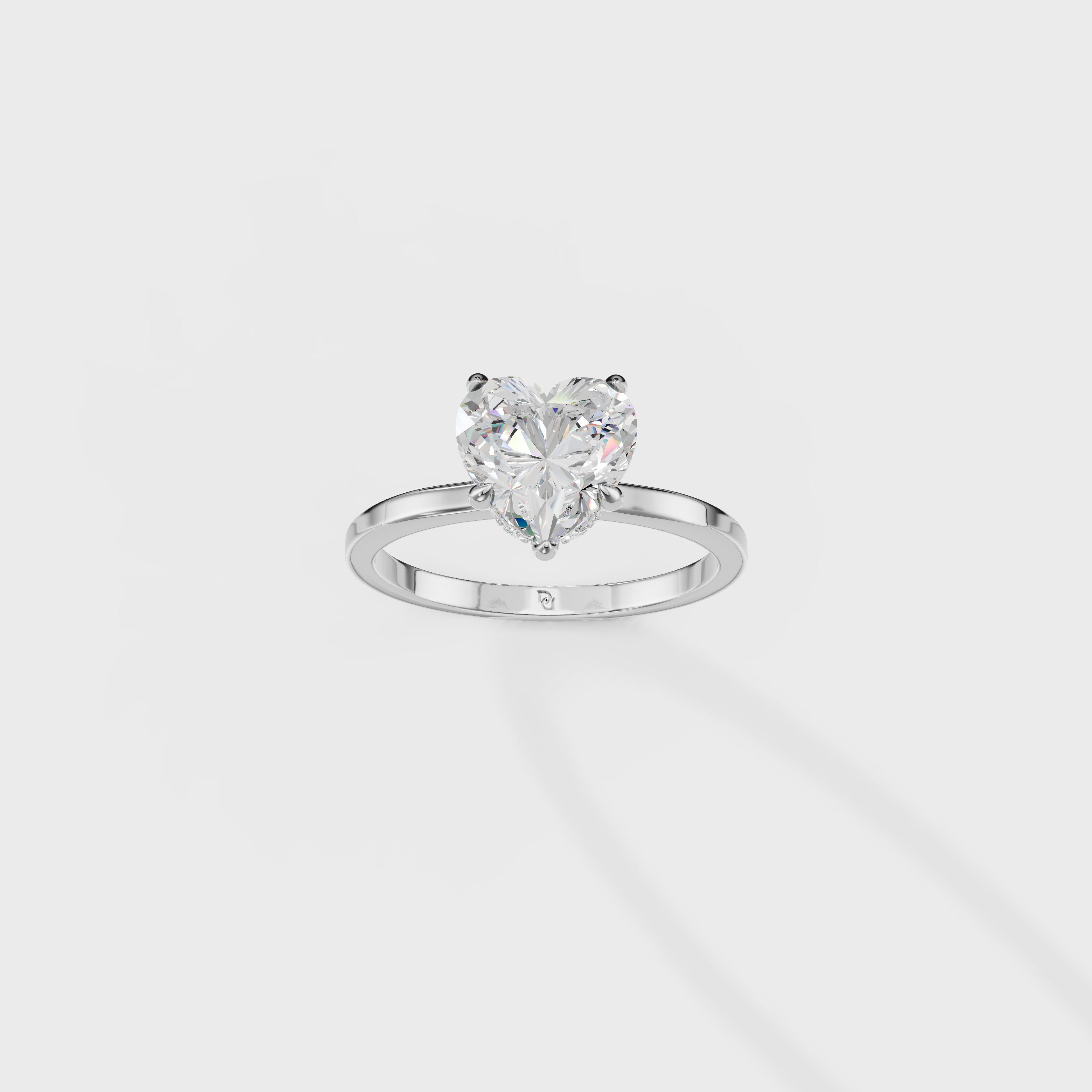 love's Reflection Heart Shape Ring