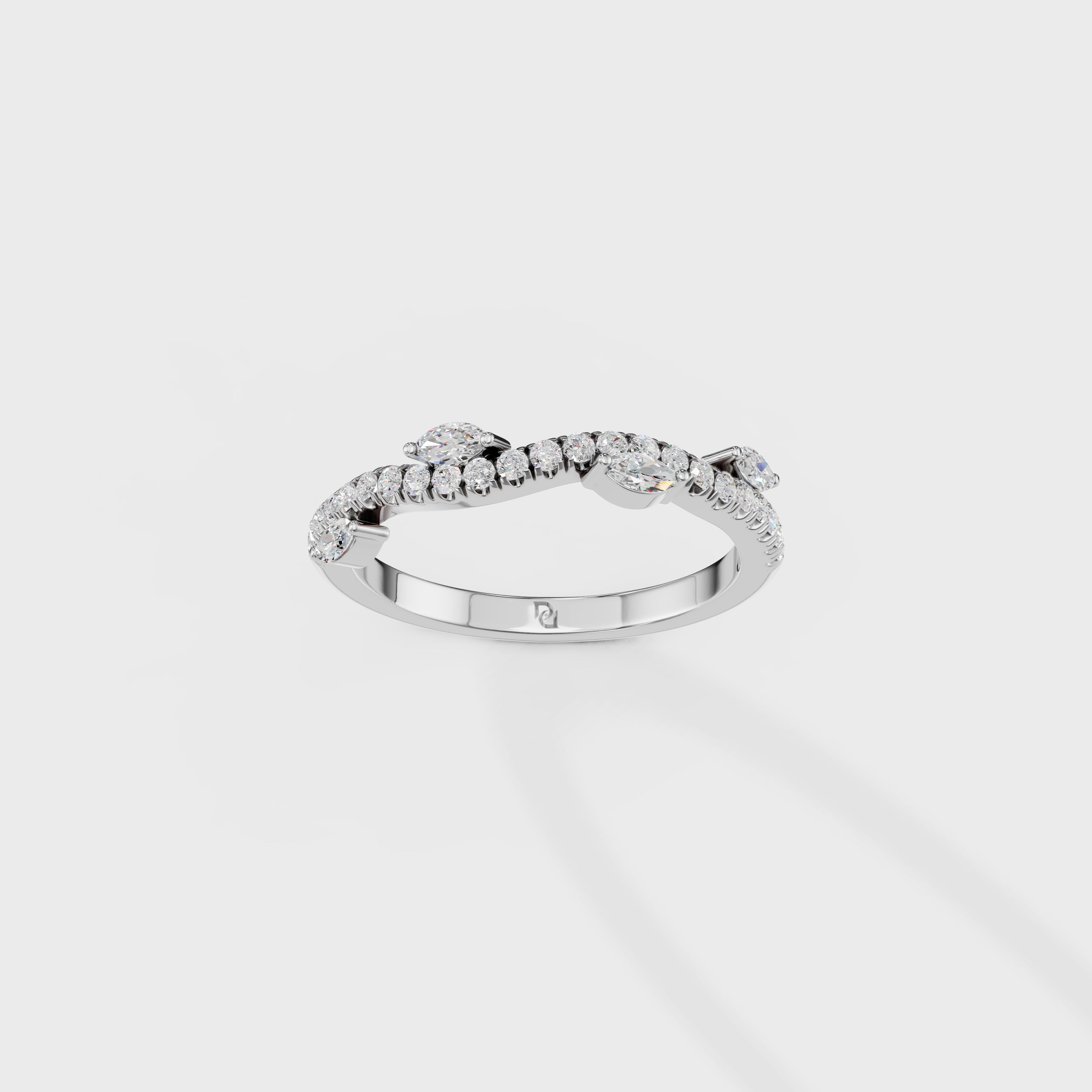 Marquise Tiara Wedding Band