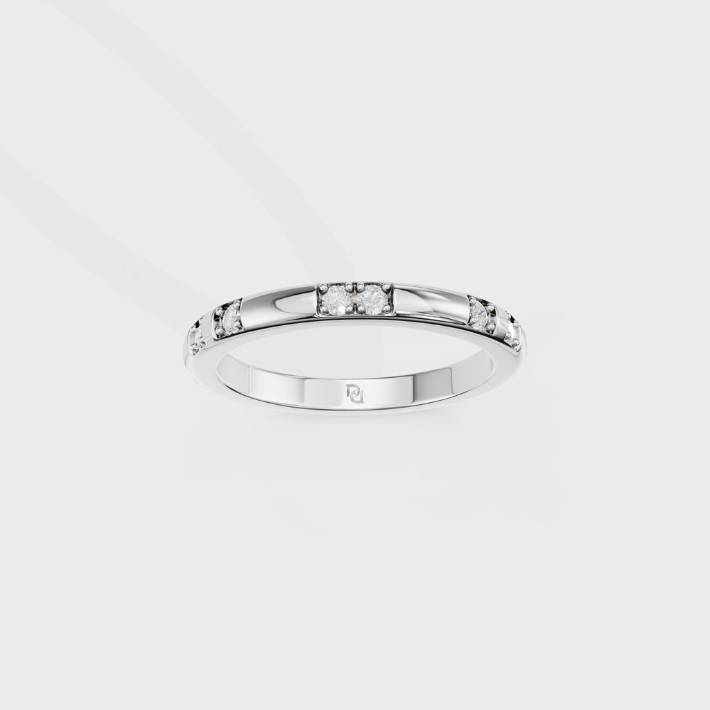 Modern Lines Diamond Wedding Band