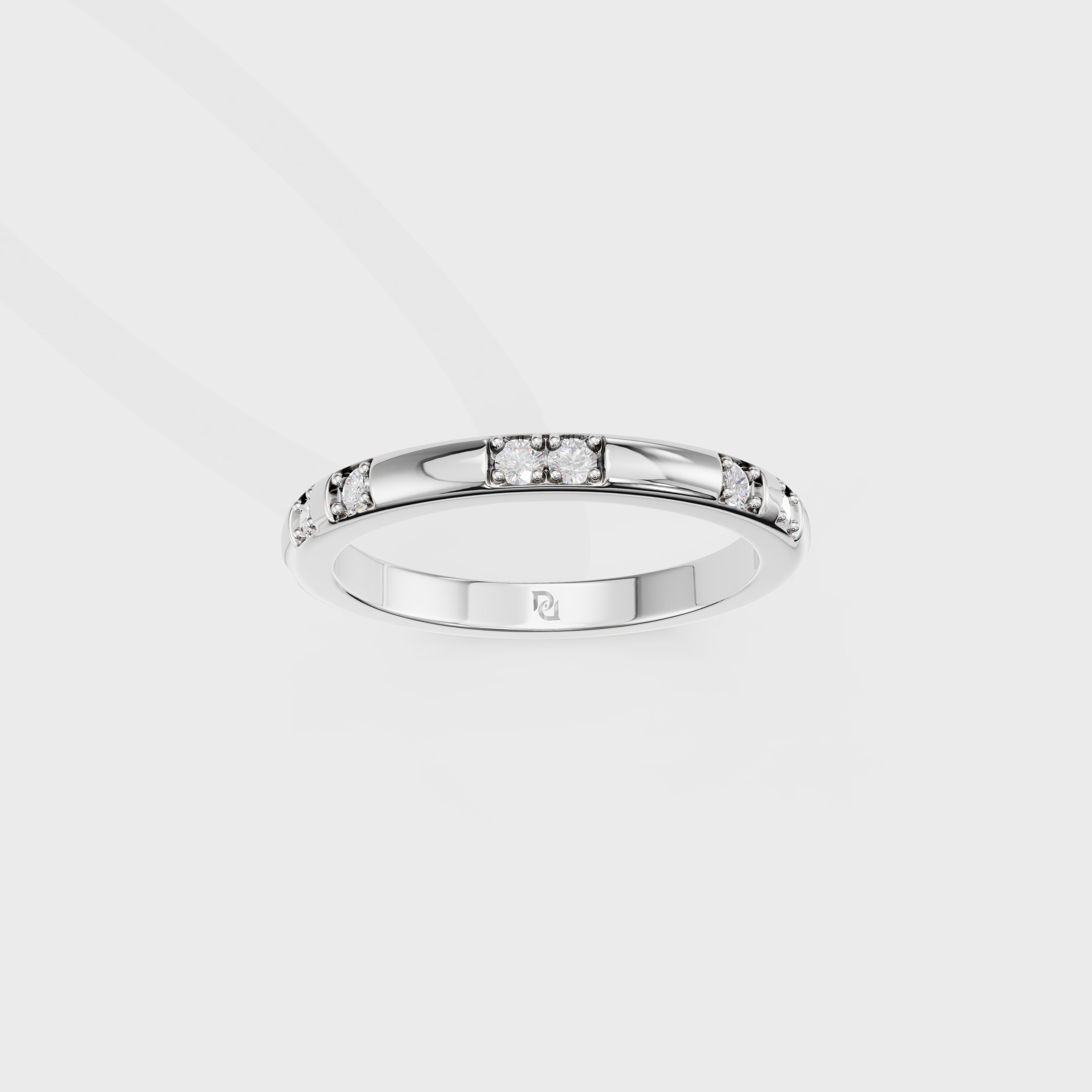 Modern Lines Diamond Wedding Band