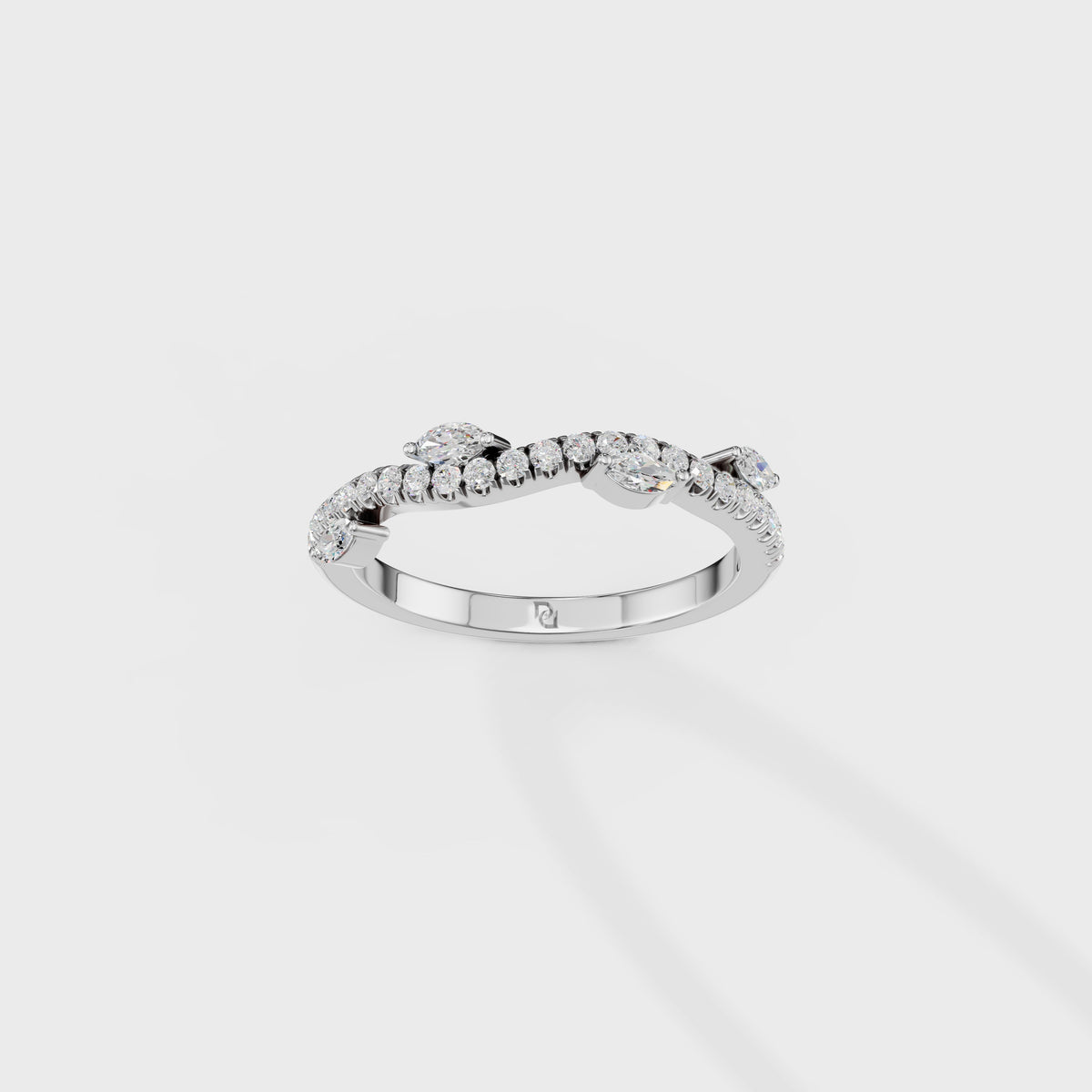 Marquise Tiara Wedding Band