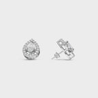 Pear Halo Stud Earrings