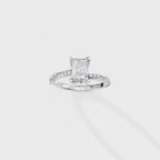 Elegant Radiant Cathedral Style Ring