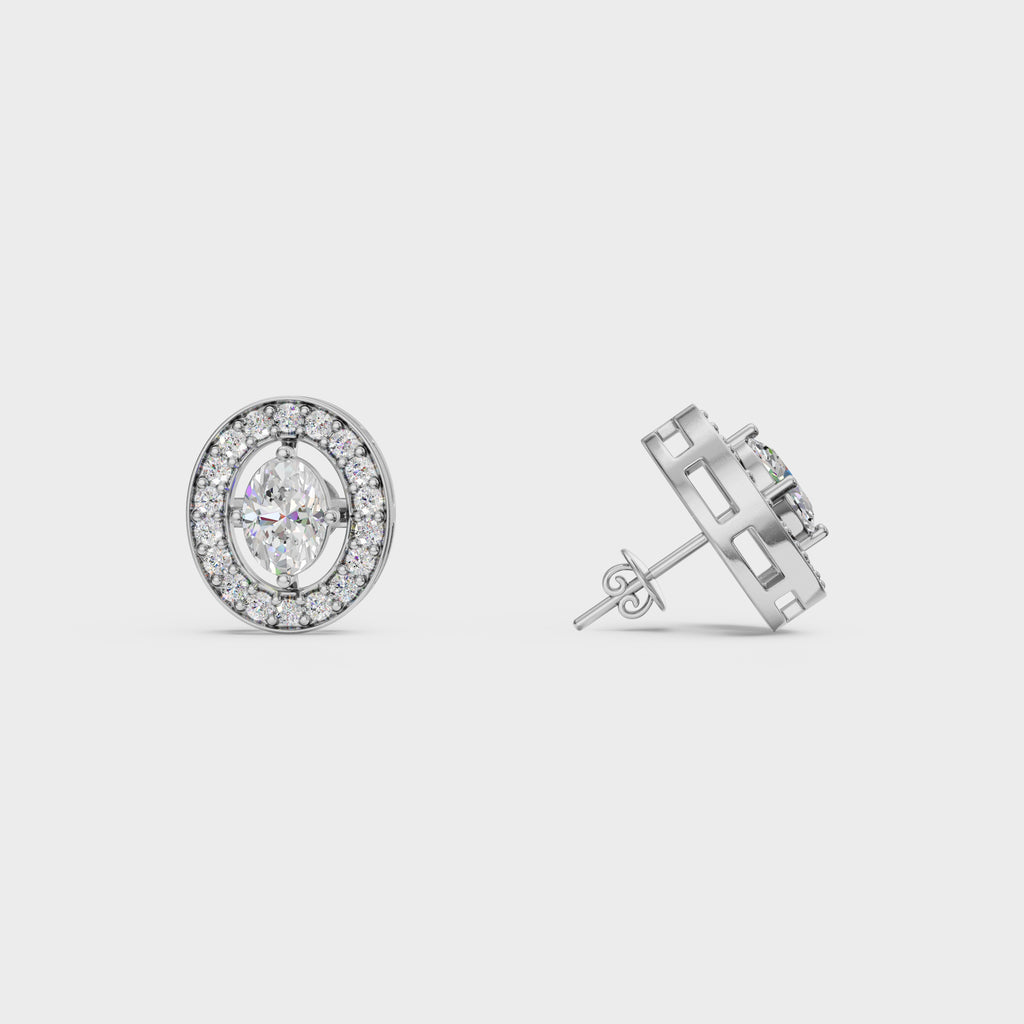 Diamond Aura Stud Earrings