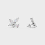 Marquise & Pear Diamond Cluster Earrings