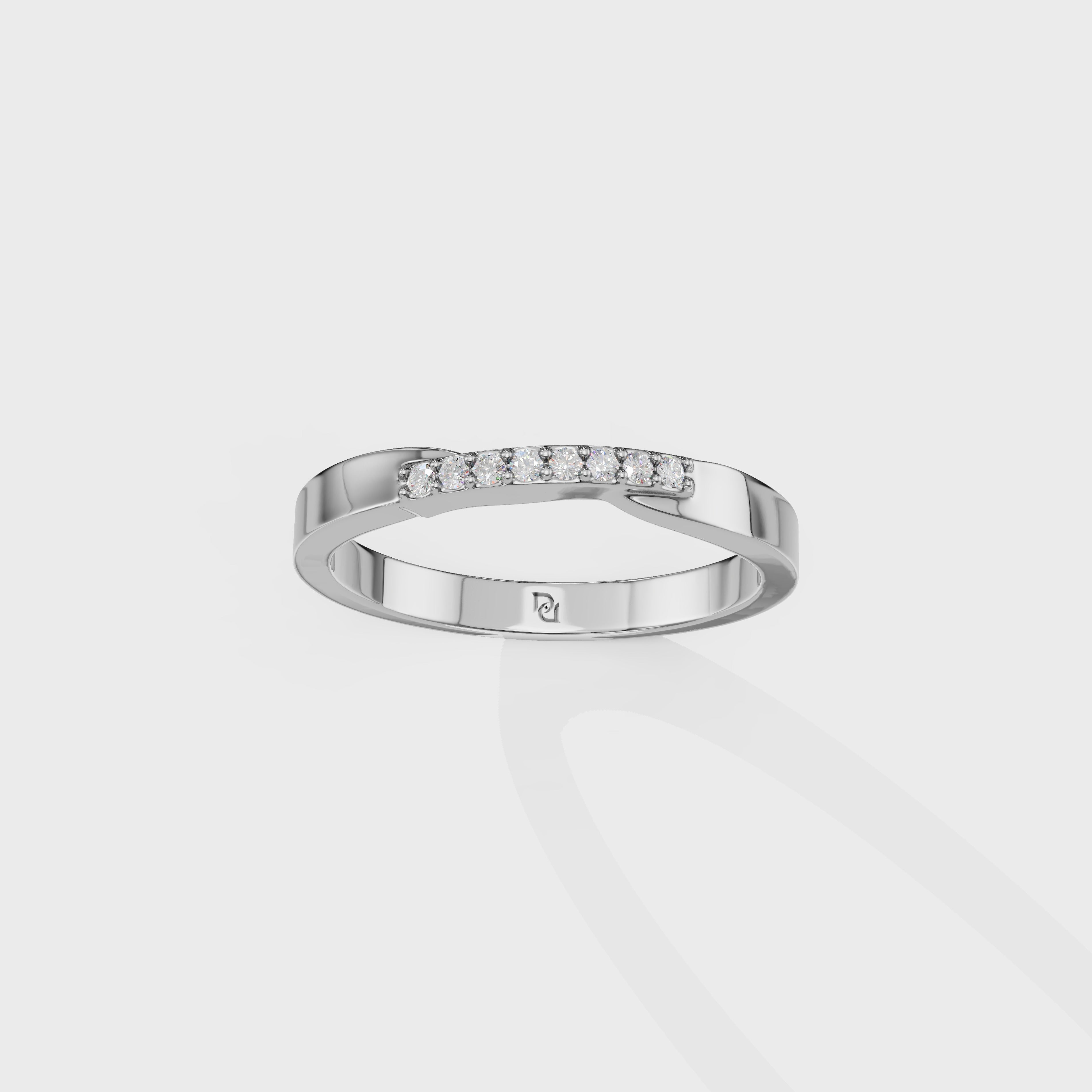 Modern Seven Stone Diamond Wedding Band