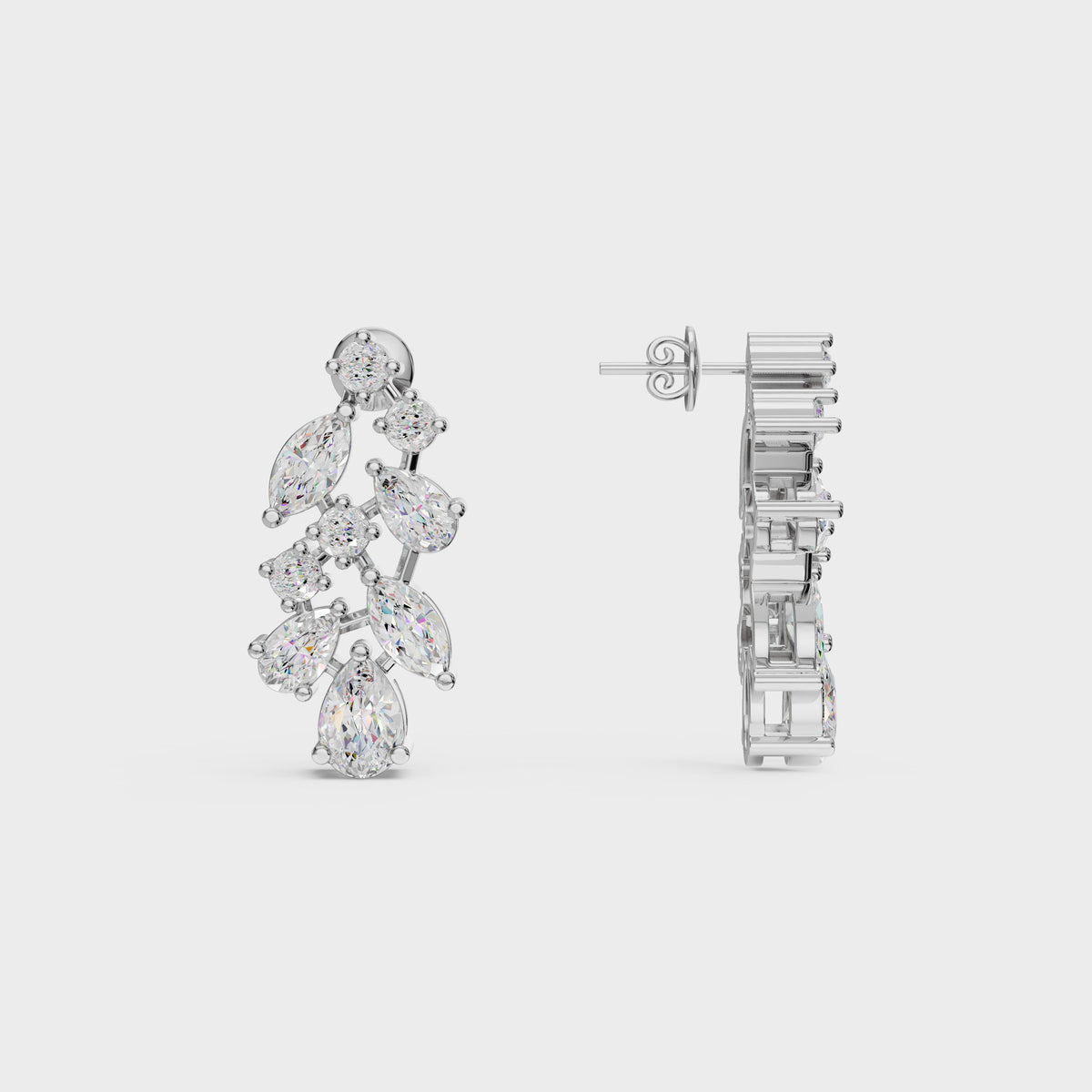 Pear & Marquise Cut Diamond Drops