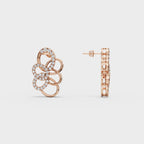 Flowing Petal Diamond Studs