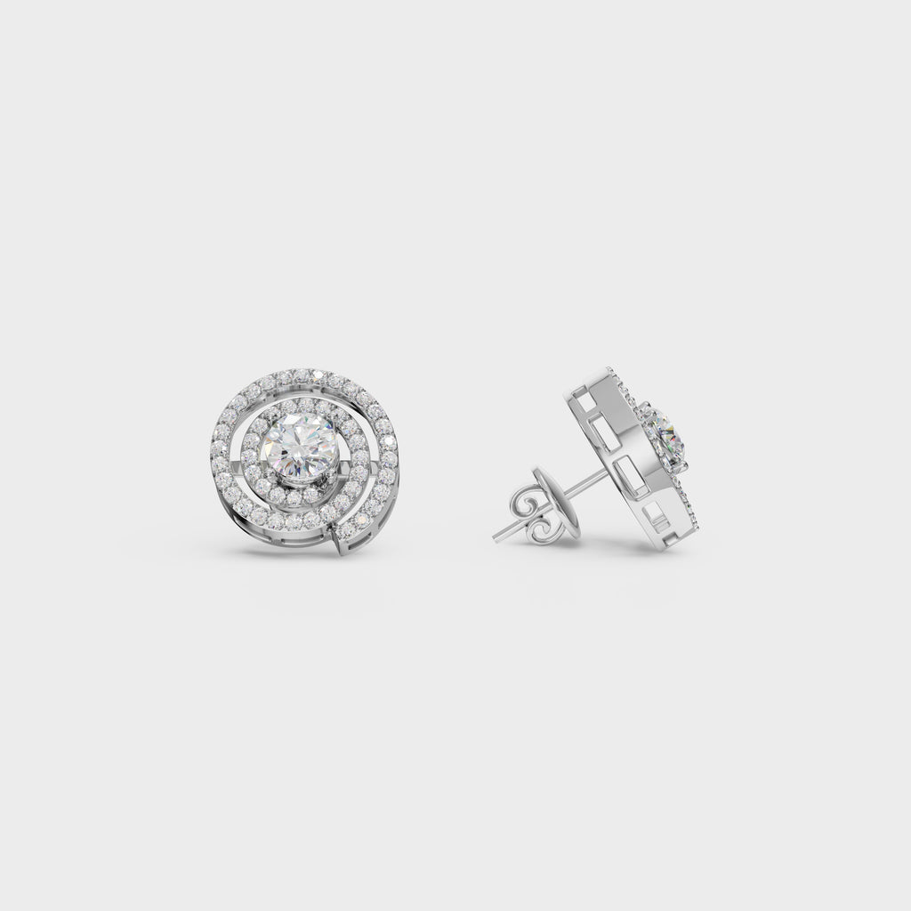 Spiral Radiance Diamond Studs