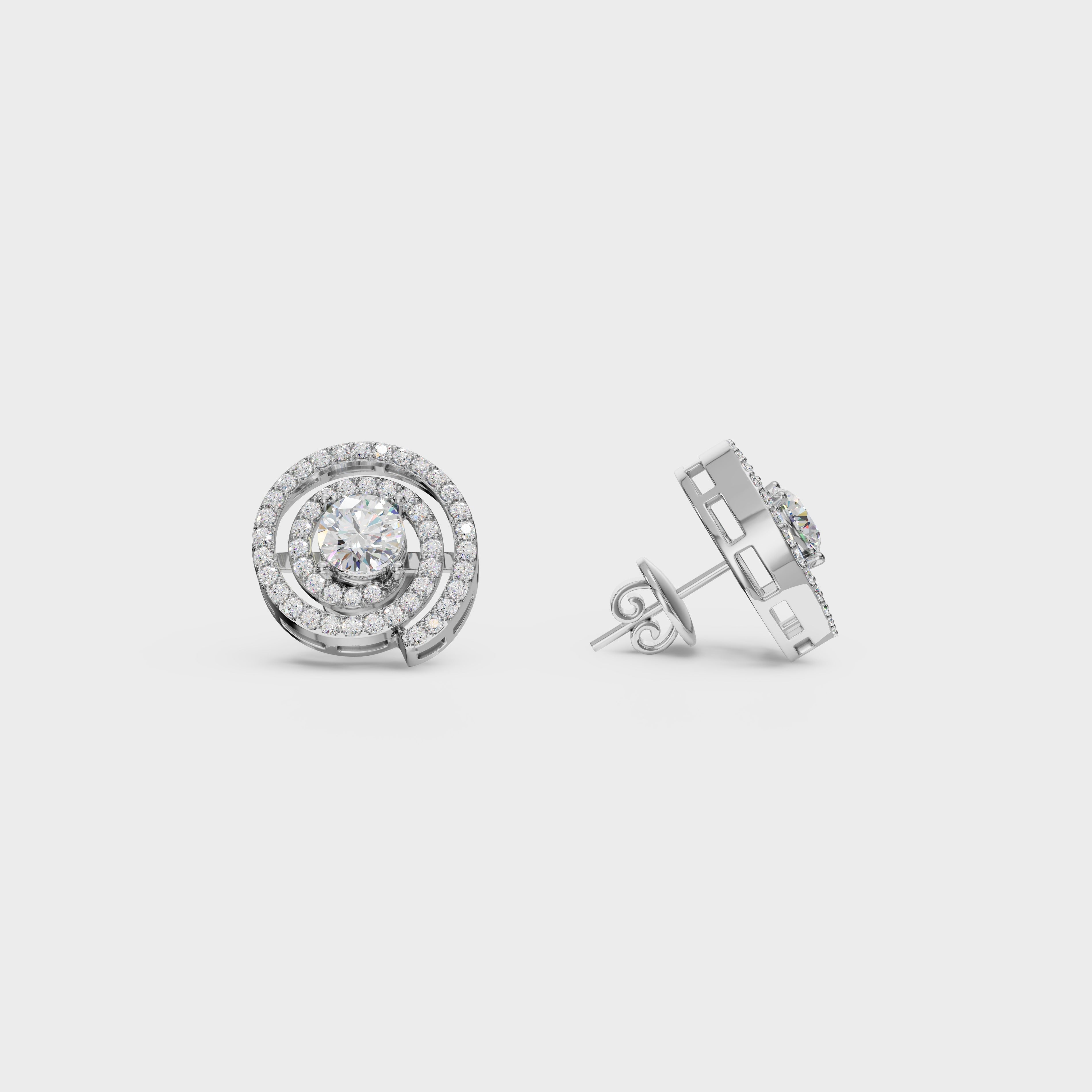 Spiral Radiance Diamond Studs