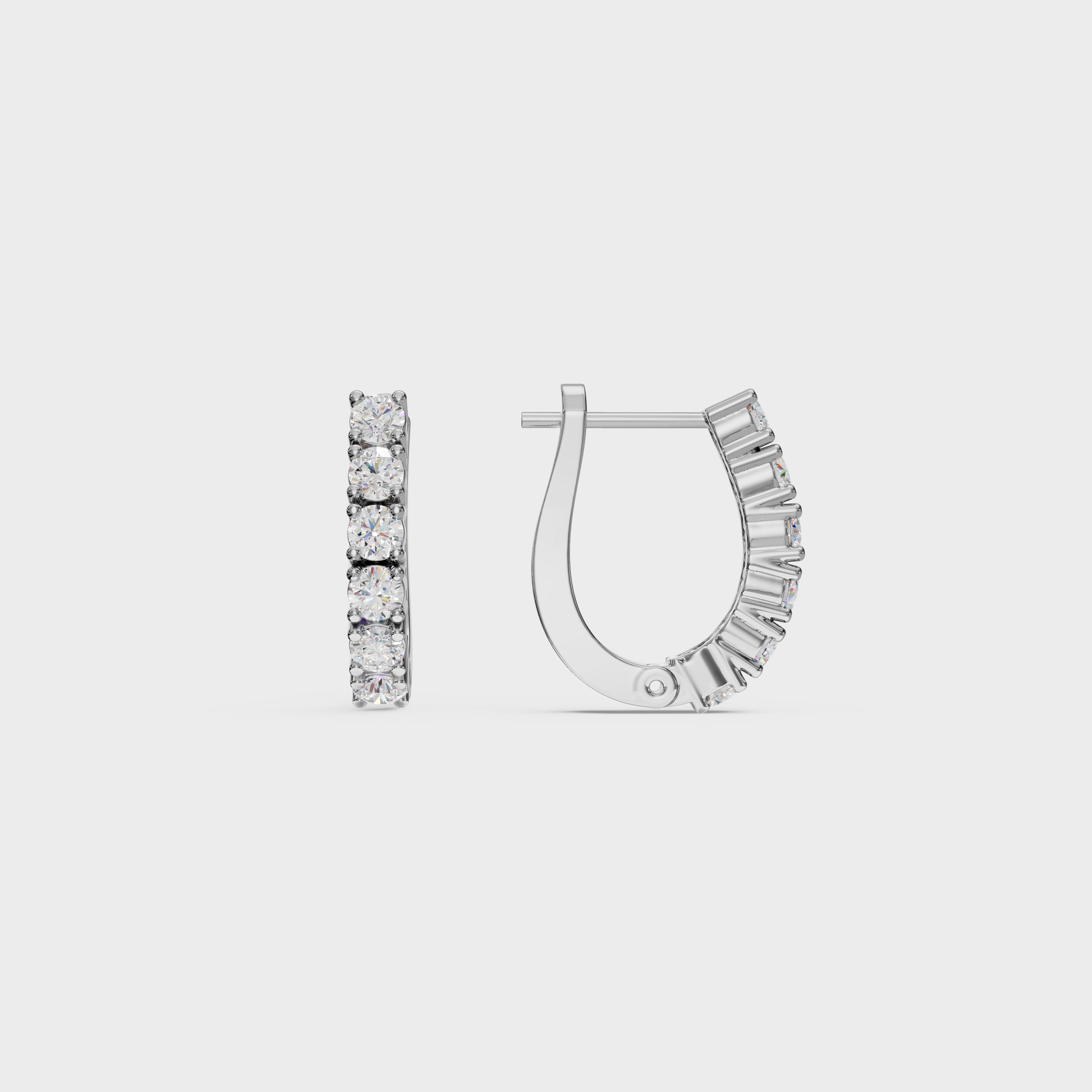 Brilliant Cut Diamond Huggie Hoops