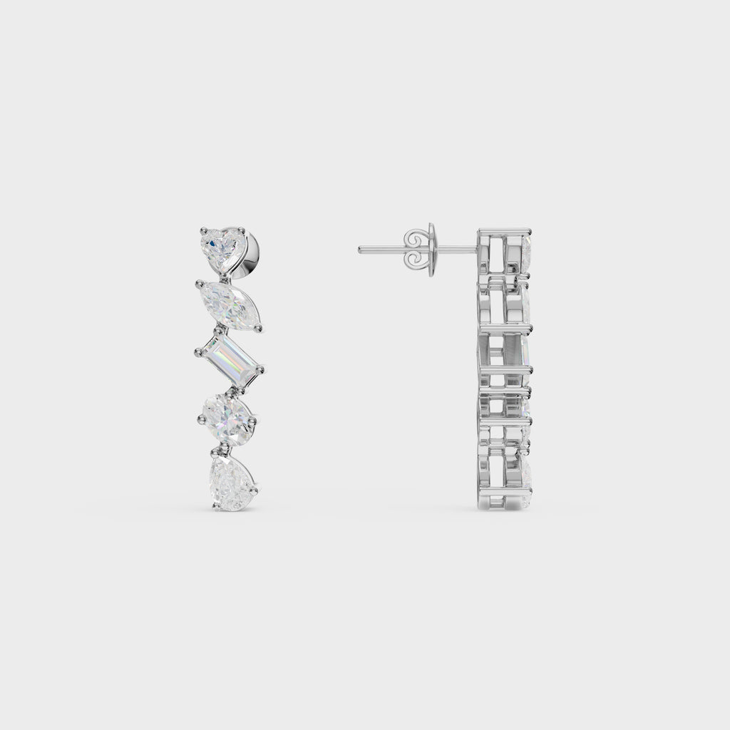 Multi-Cut Drop Earrings