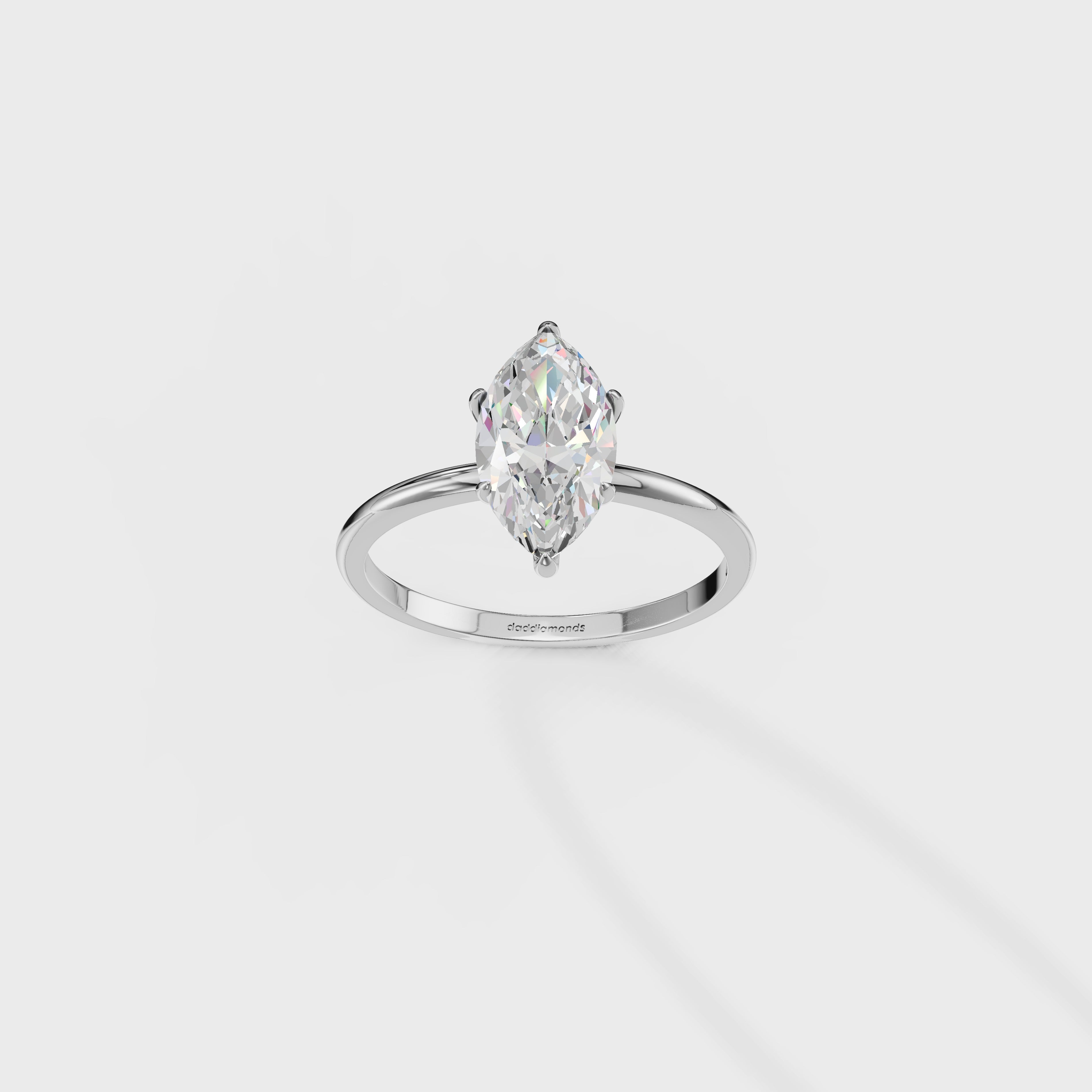 Marquise Cut Diamond Solitaire Ring