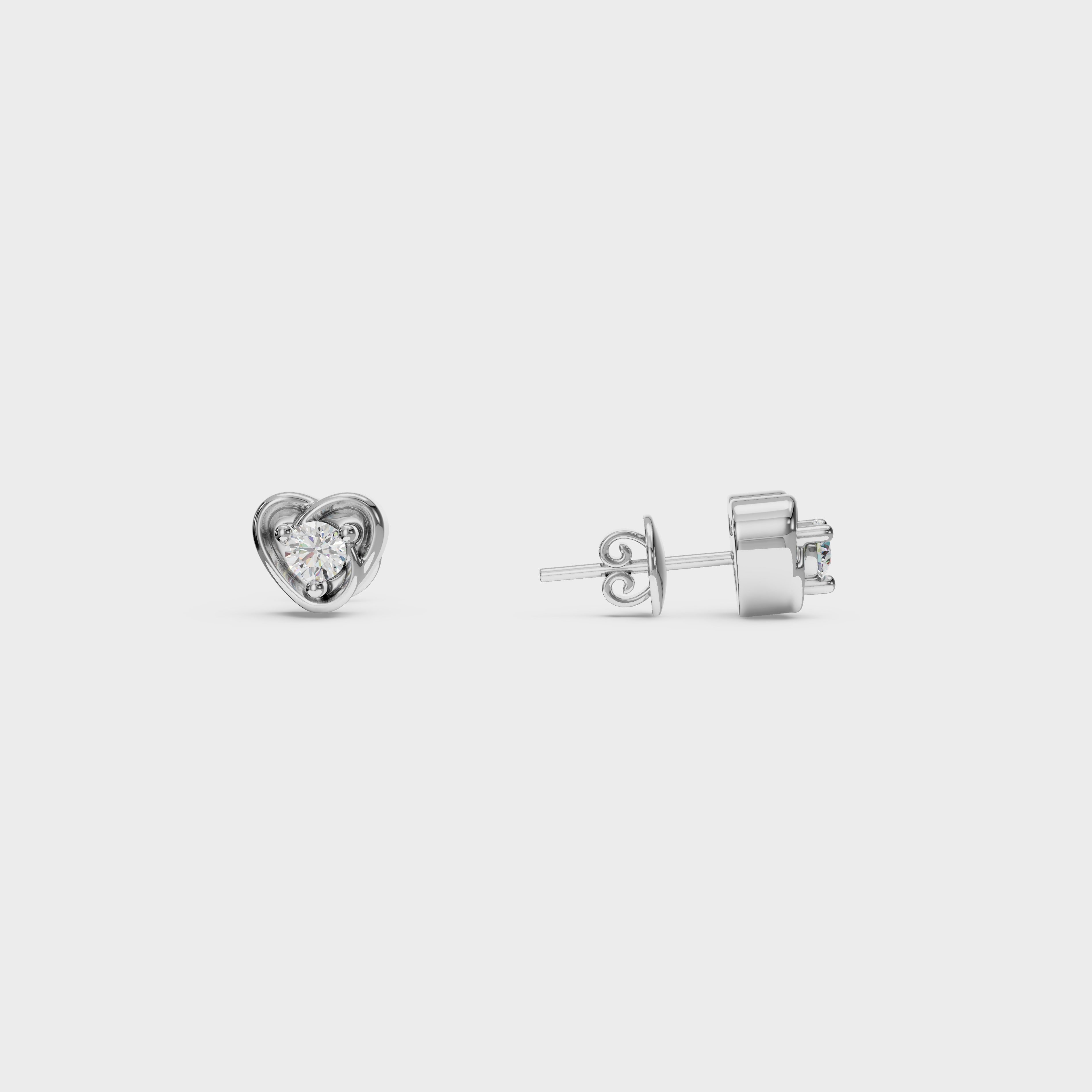 Diamond Knot Stud Earring