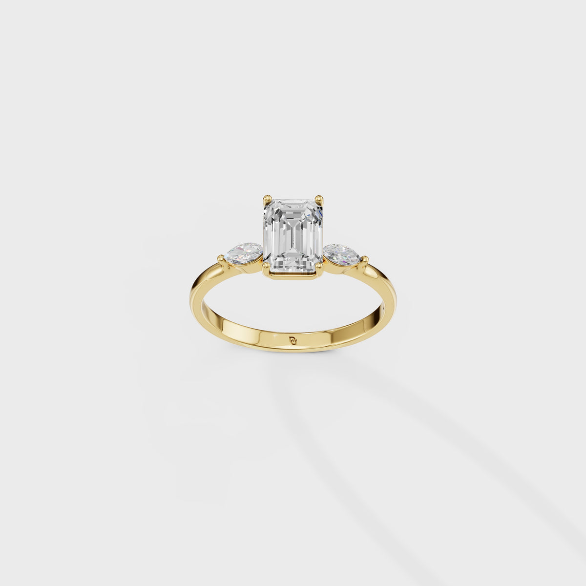 1ct Emerald Radiance Trilogy ring