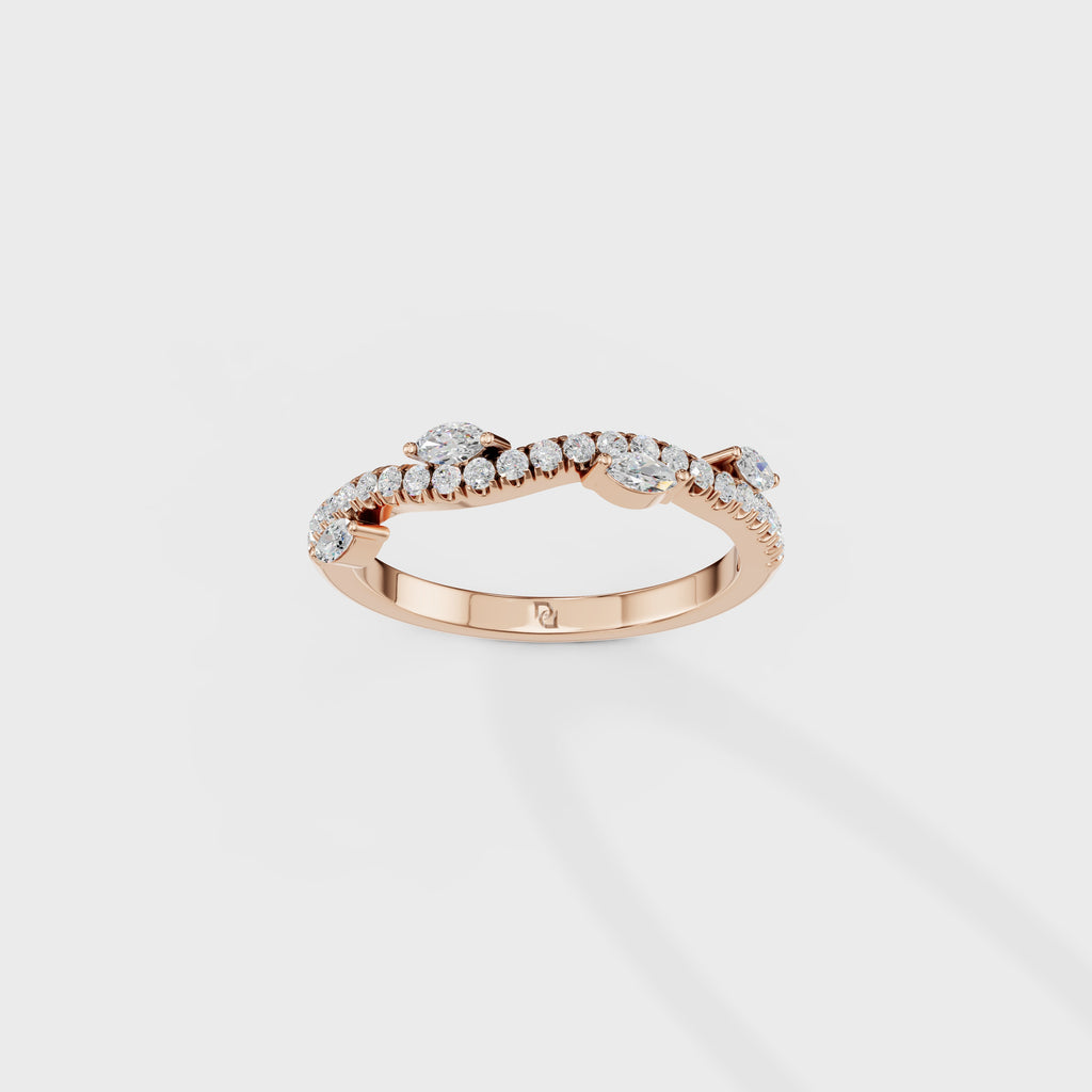 Marquise Tiara Wedding Band