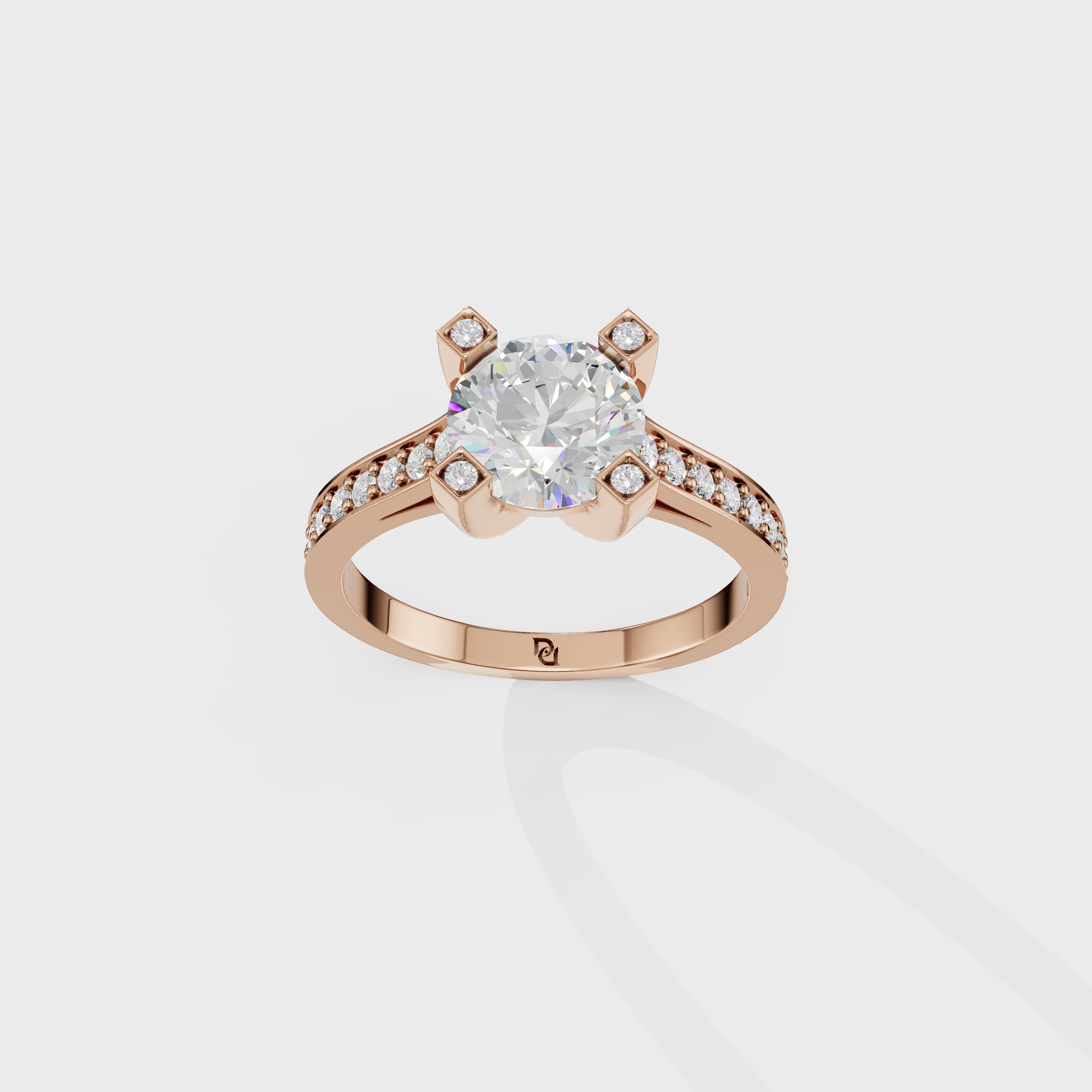 Ethical Round Engagement Ring