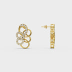 Flowing Petal Diamond Studs