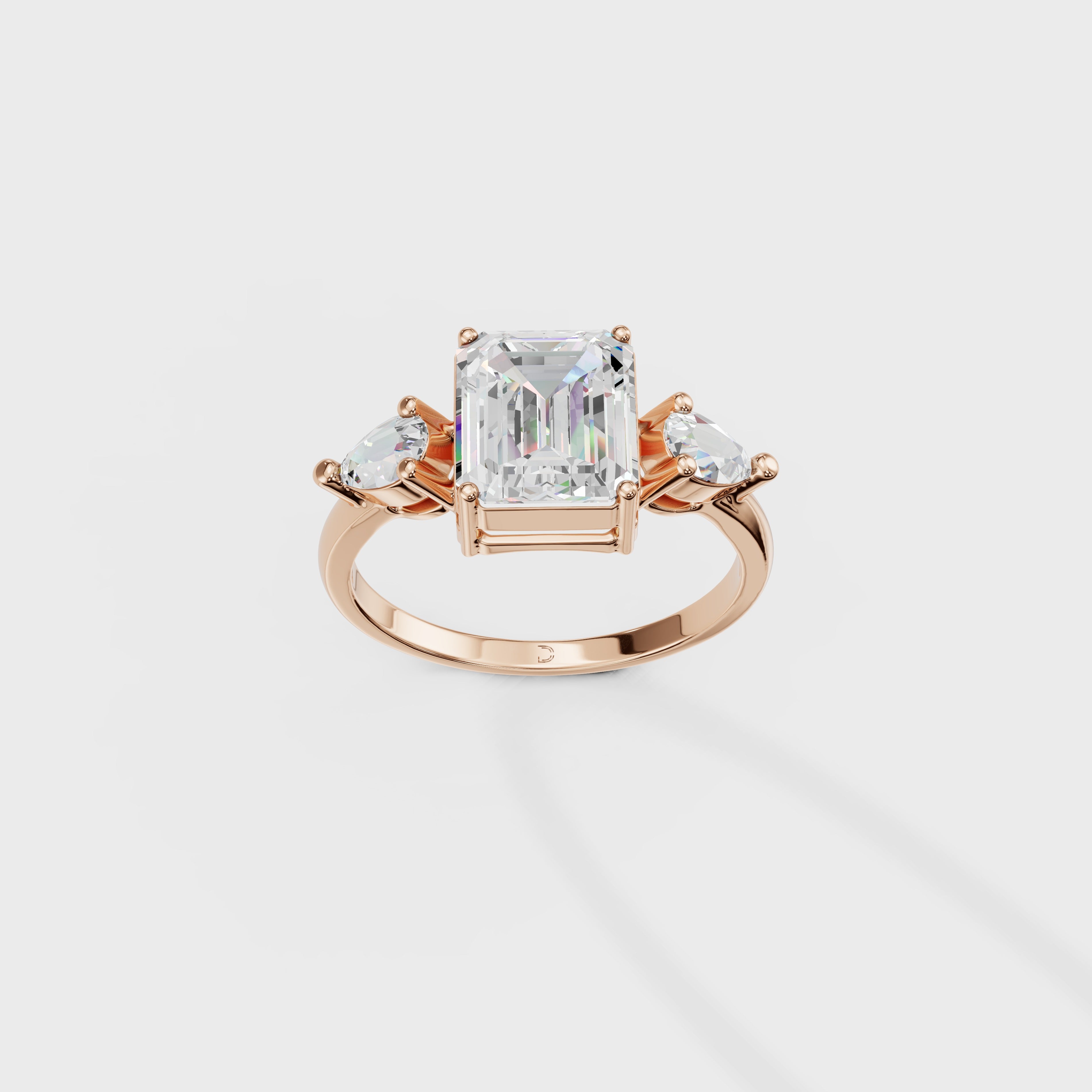 Ethereal Emerald And Pear Ring