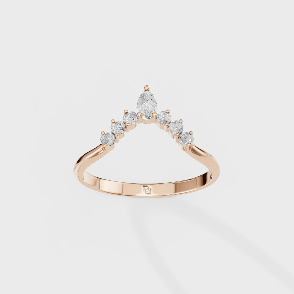 Pear Embrace Wedding Band