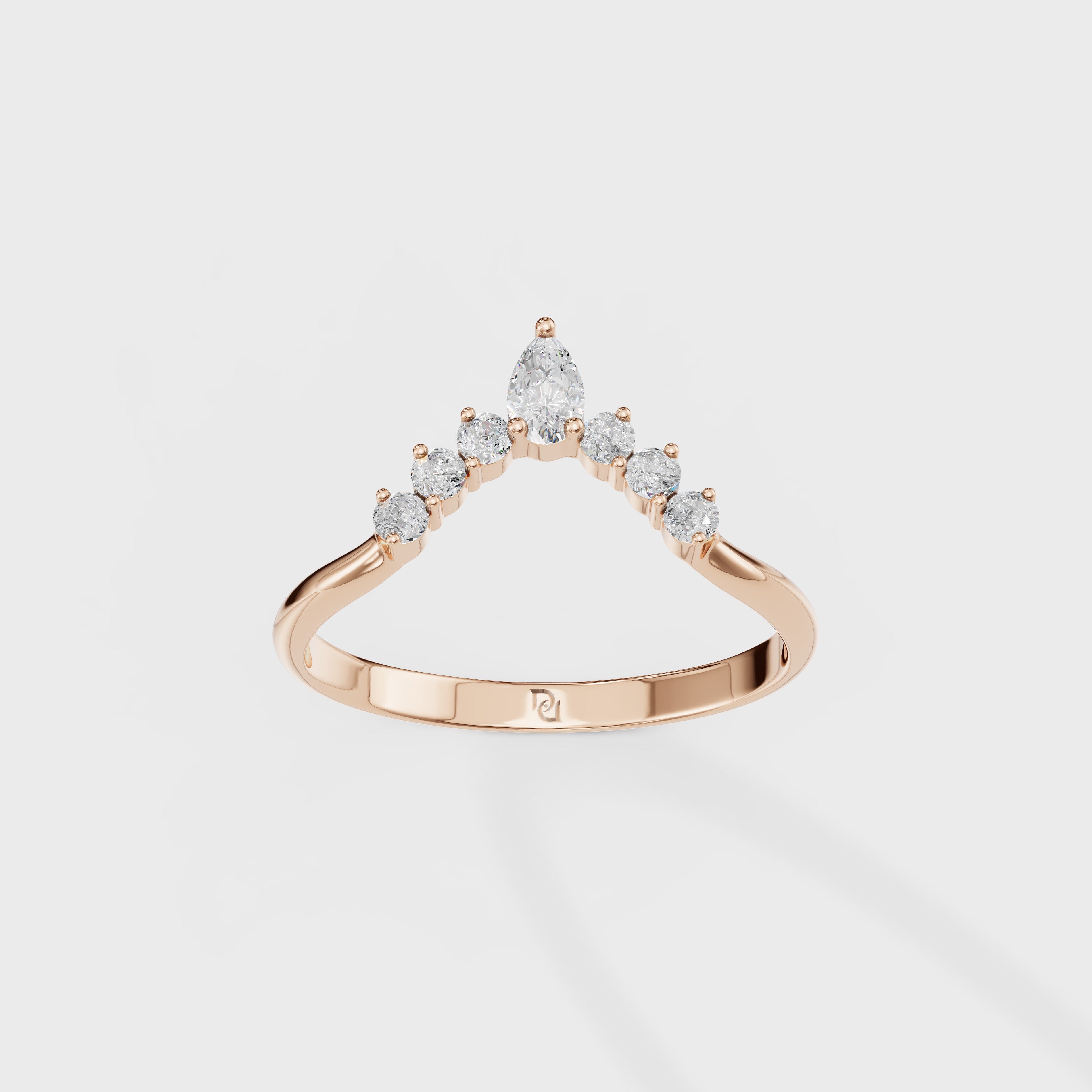 Pear Embrace Wedding Band