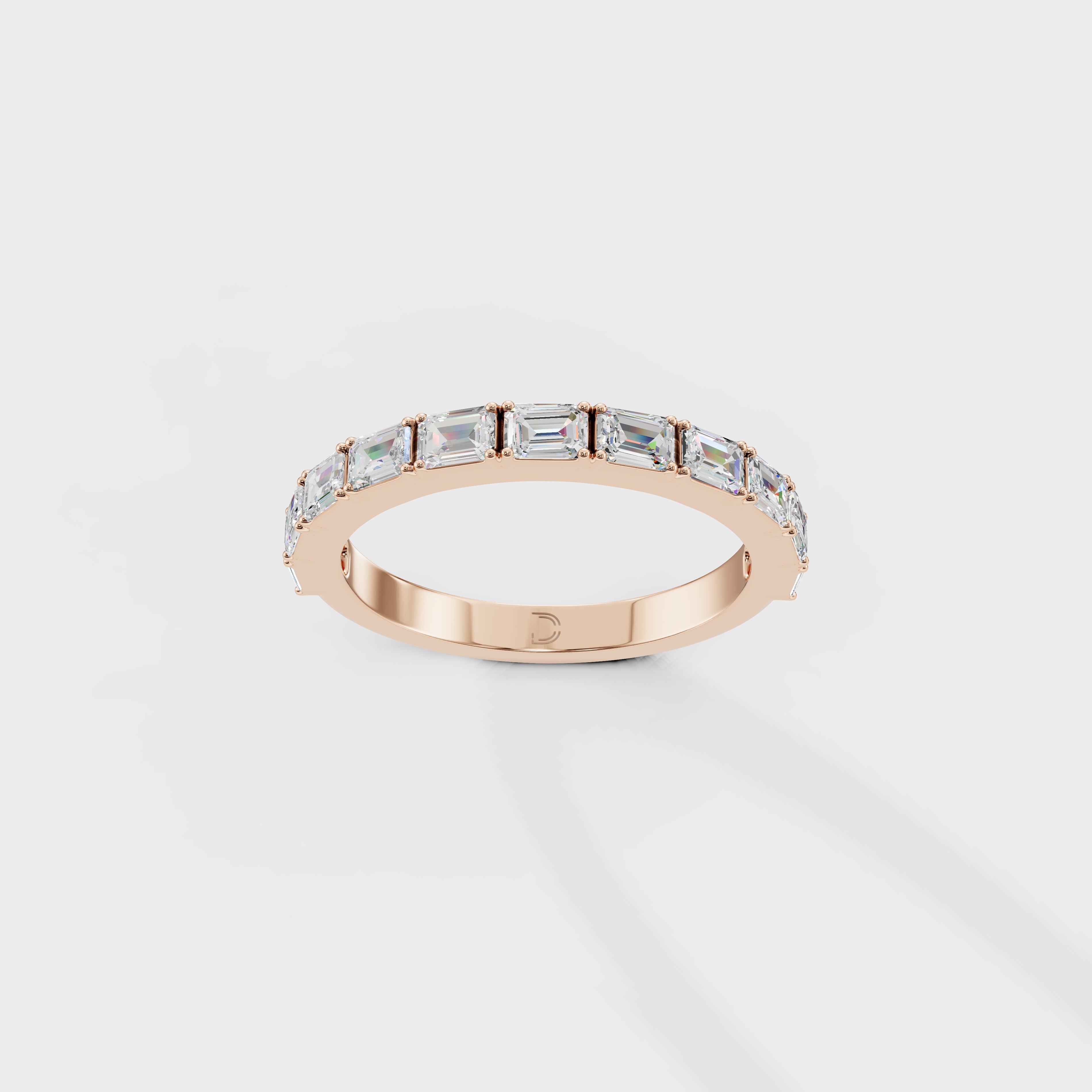 Emerald Cut Diamond Eternity Band