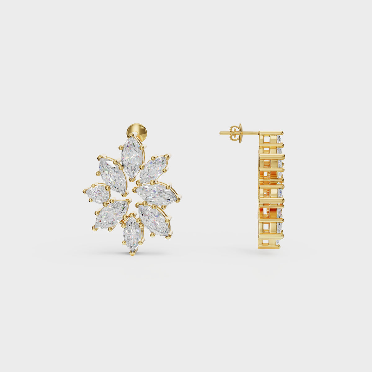 Marquise Bloom Diamond Stud