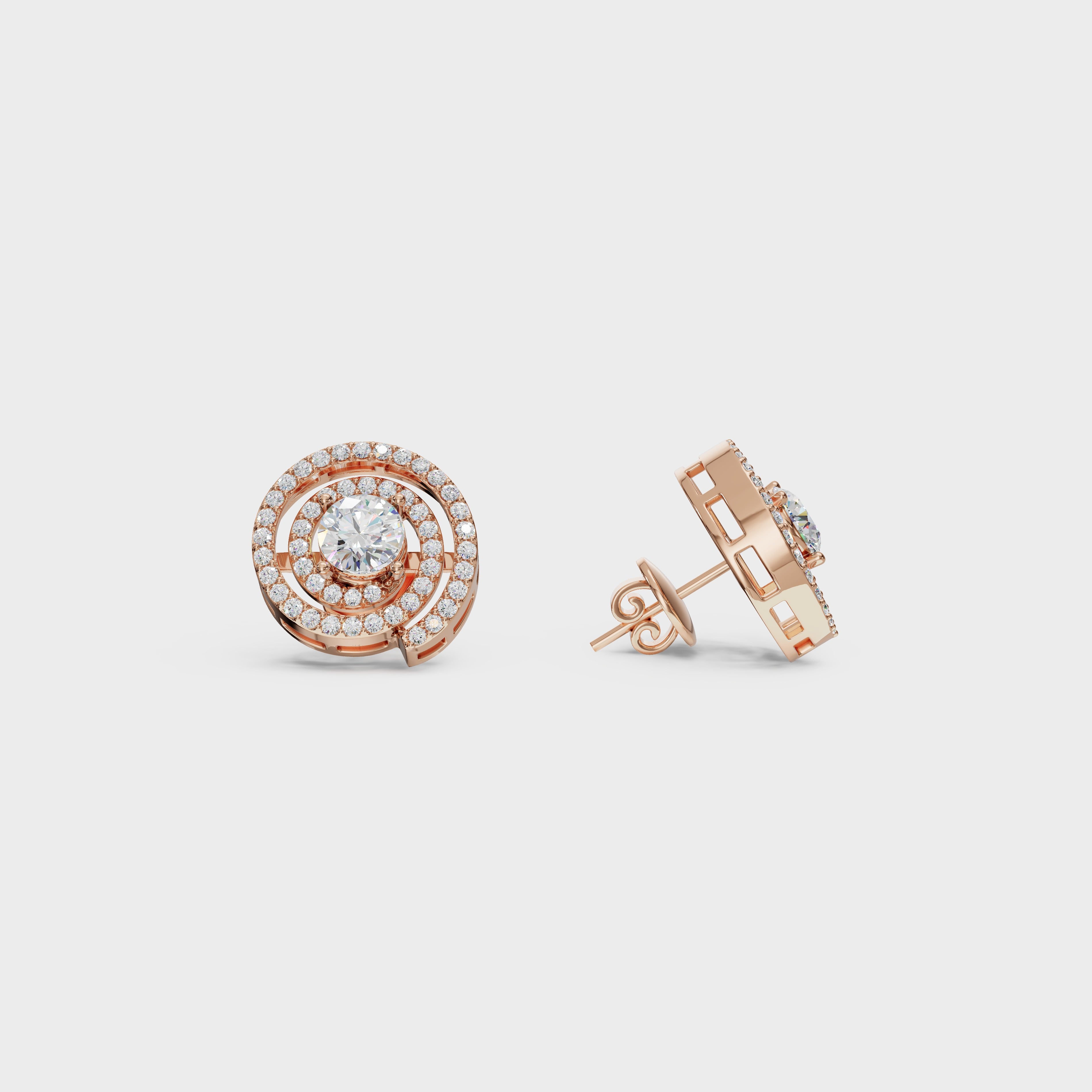 Spiral Radiance Diamond Studs