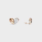 Heart Shaped Diamond Stud Earrings