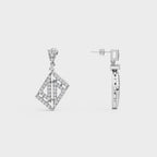 Geometric Drop Diamond Earrings