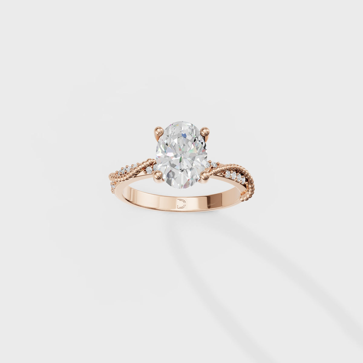 1.65Ct Oval Twisted Galaxy Ring