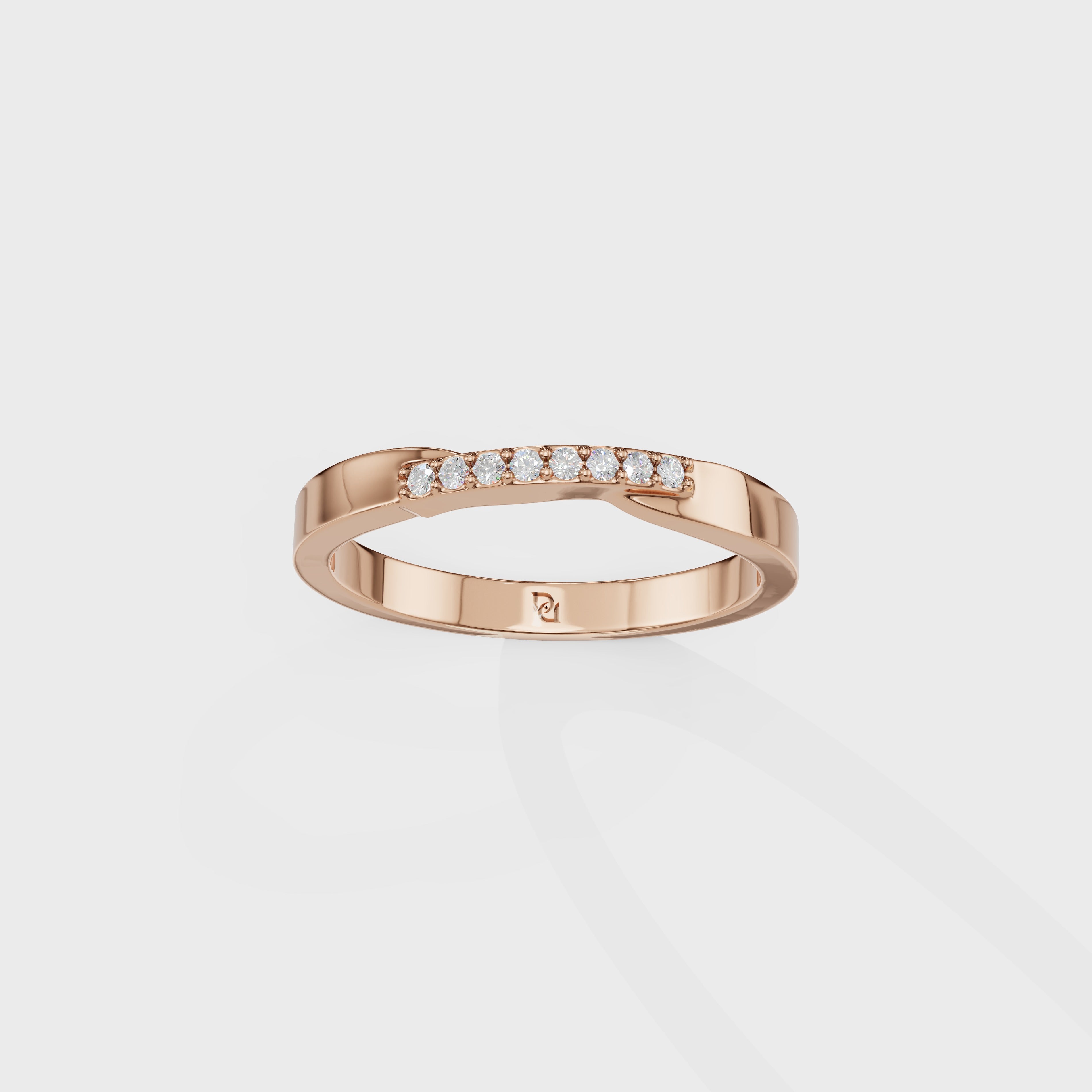 Modern Seven Stone Diamond Wedding Band