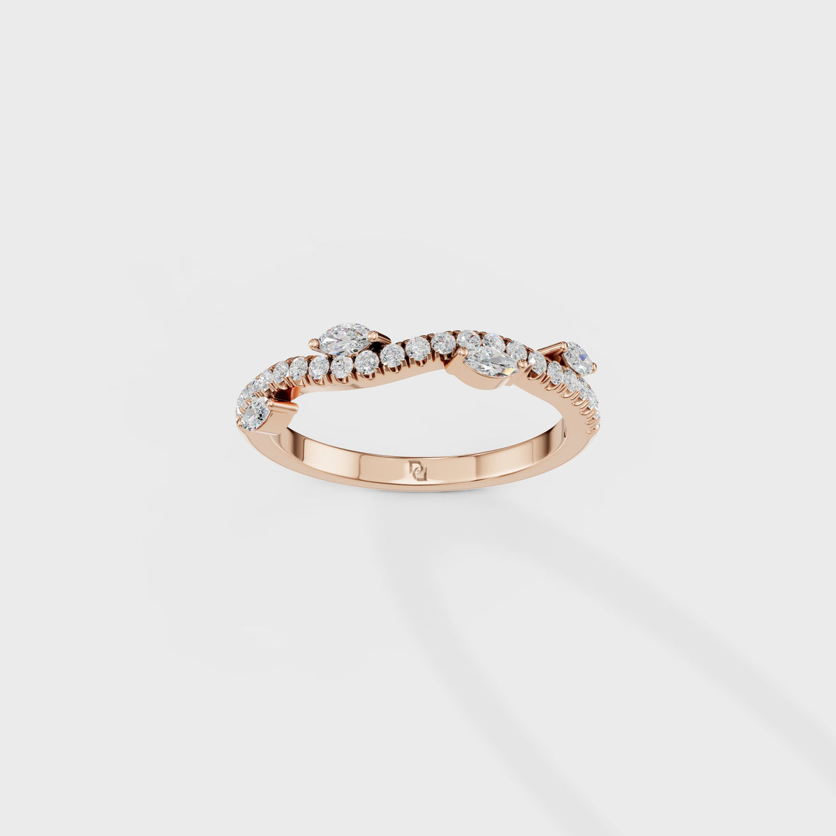 Marquise Tiara Wedding Band