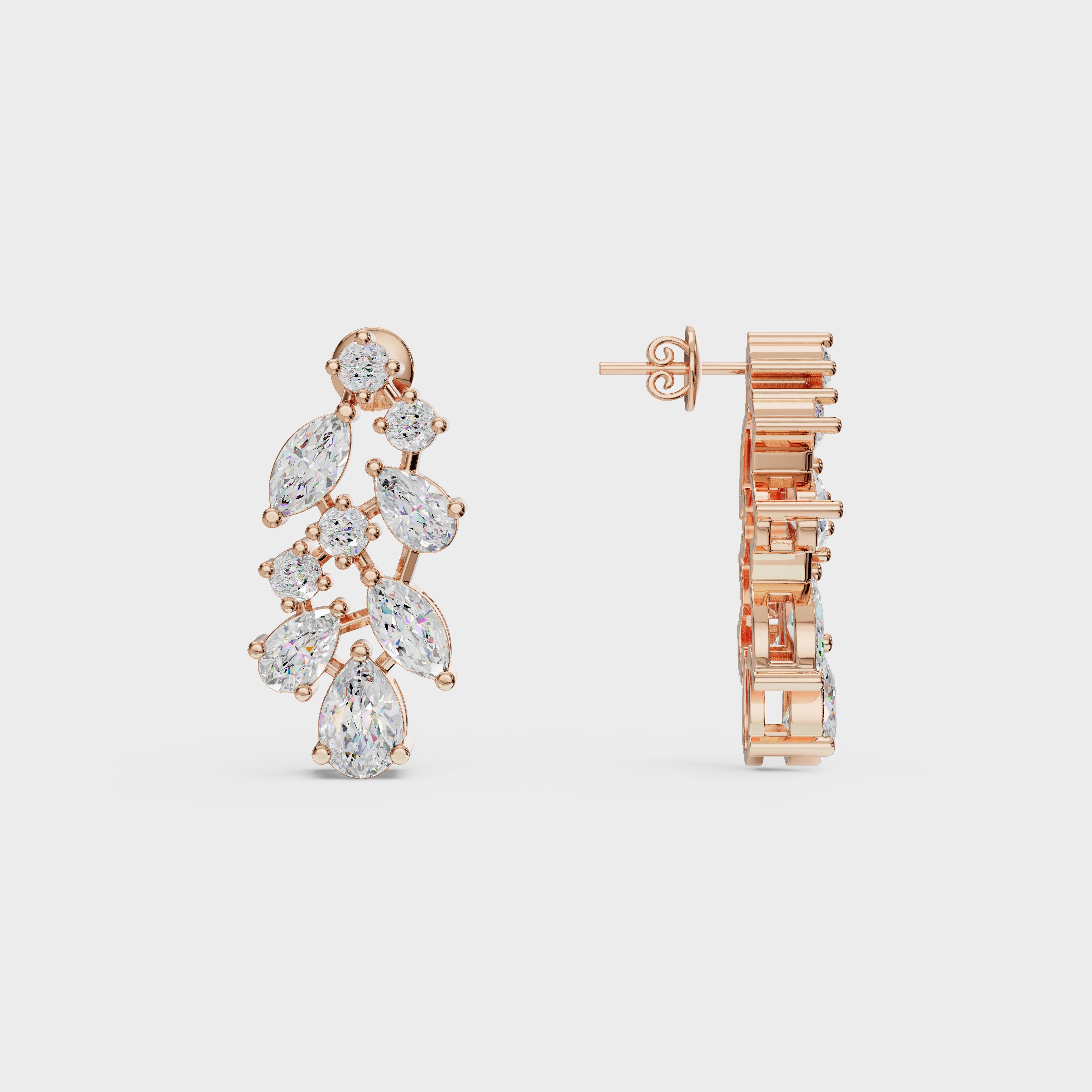 Pear & Marquise Cut Diamond Drops