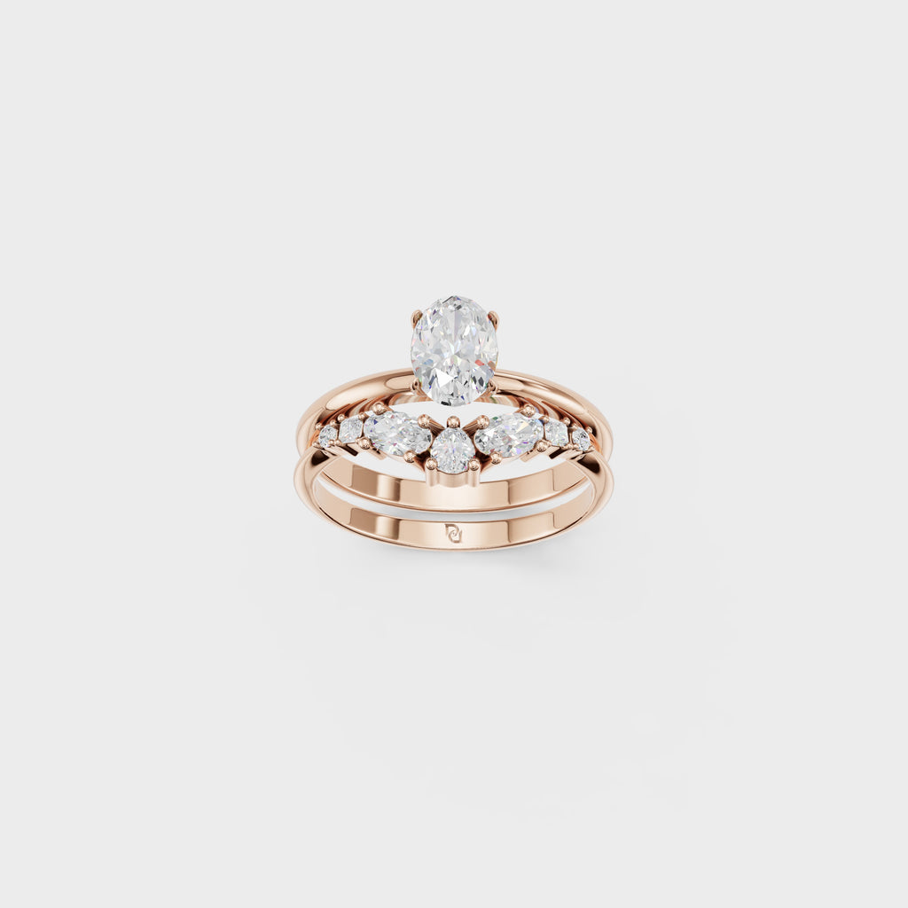 Ethical Elegance Oval Cut Bridal Set