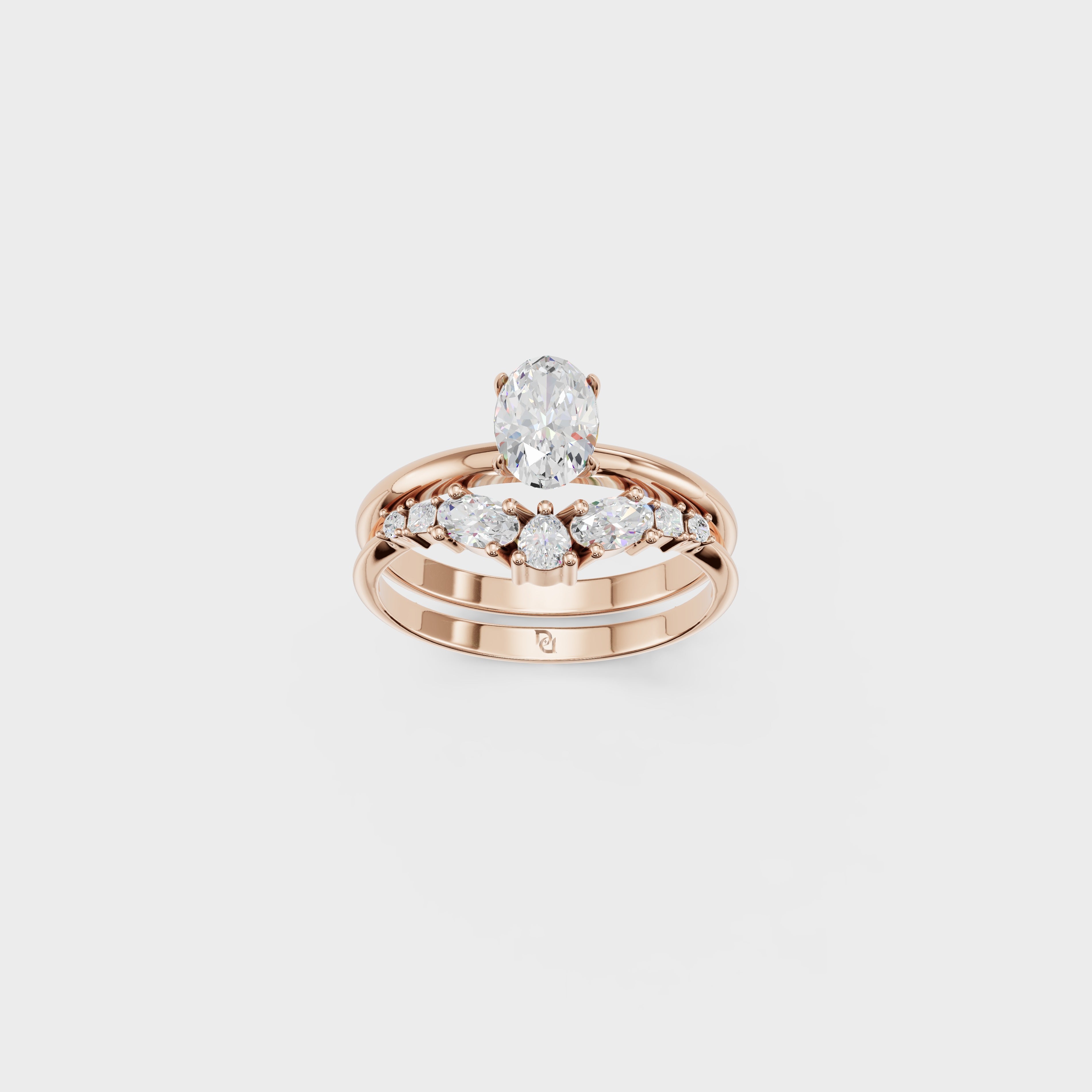 Ethical Elegance Oval Cut Bridal Set