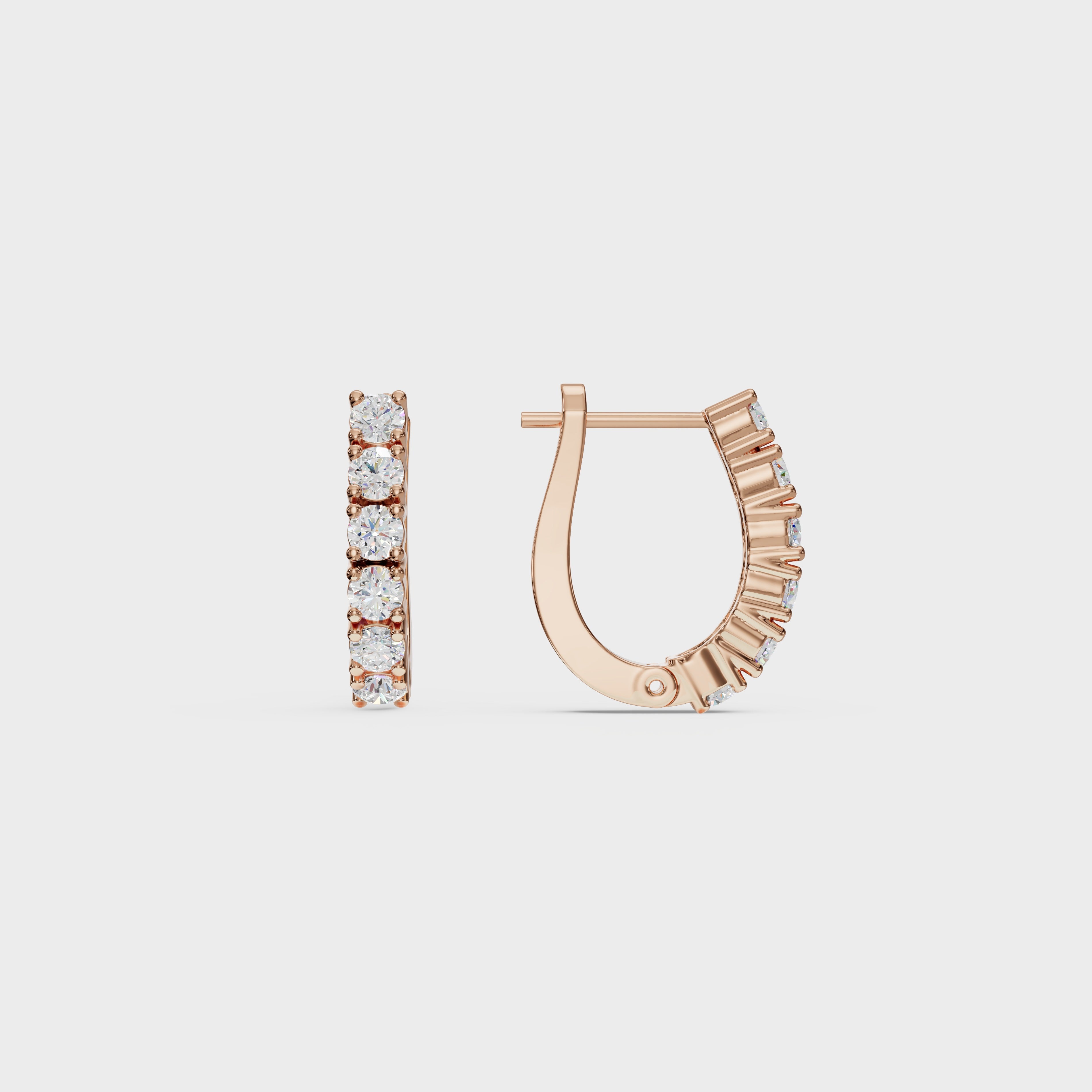 Brilliant Cut Diamond Huggie Hoops