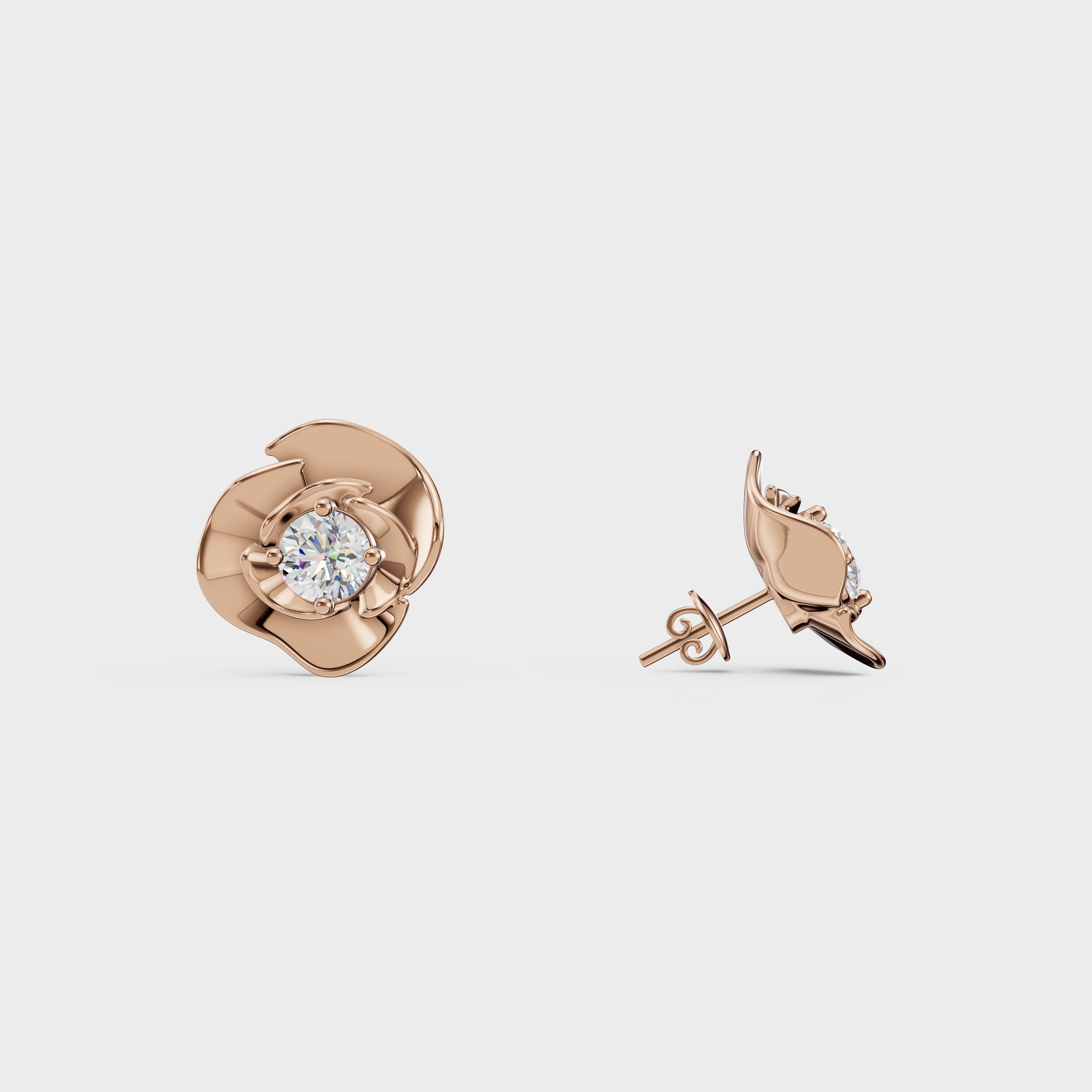 Diamond Petal Earrings