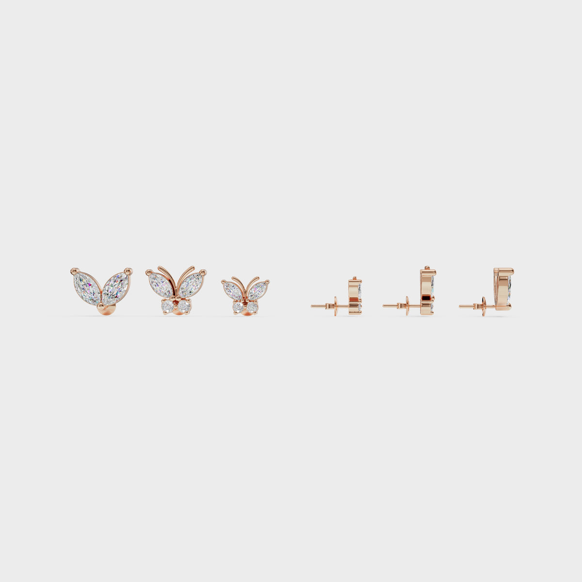 Marquise Diamond Butterfly Piercings Earrings