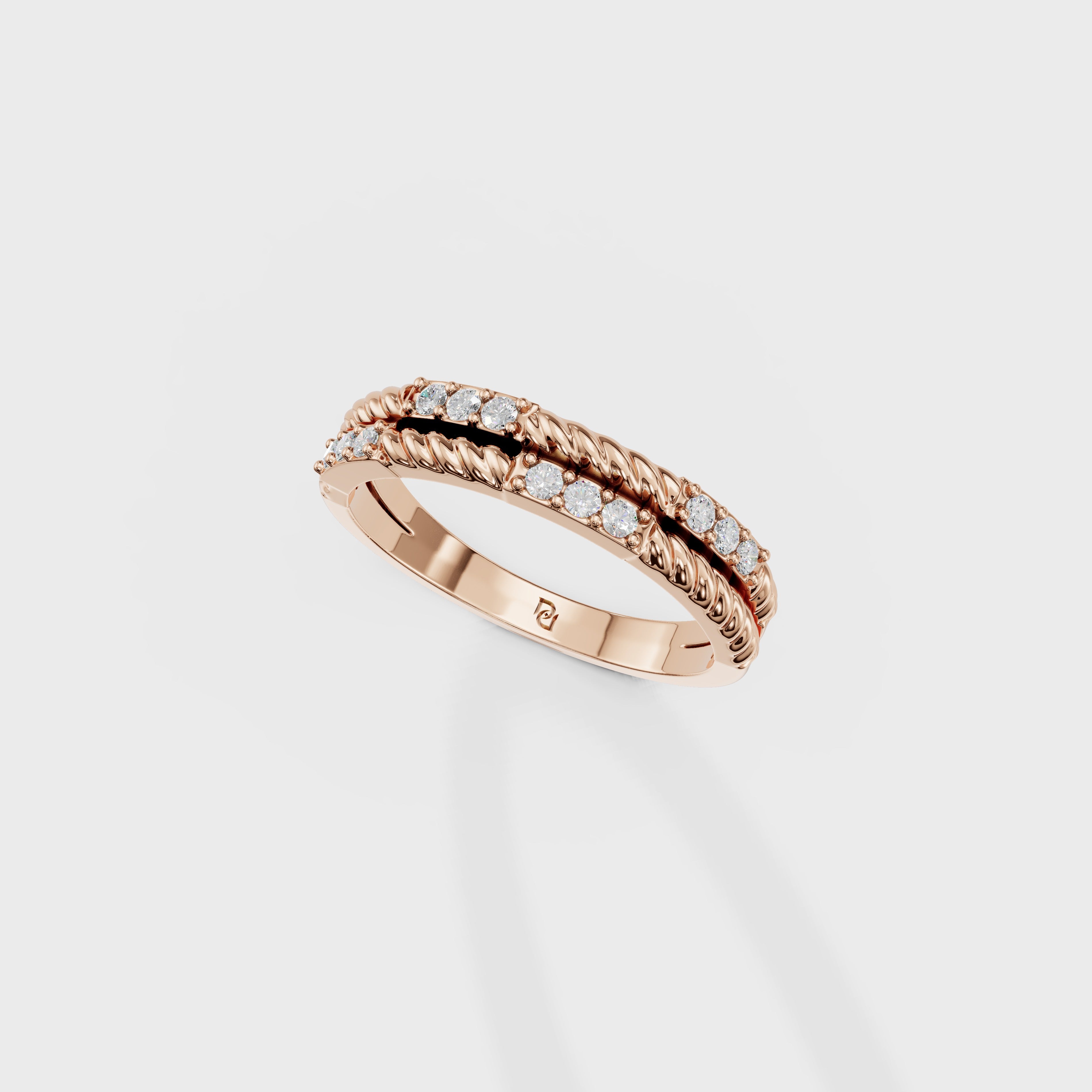 Rope Twist Diamond Ring