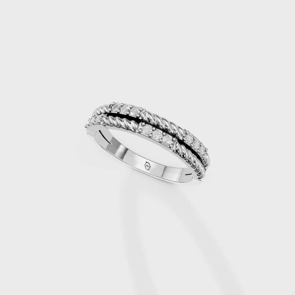 Rope Twist Diamond Ring