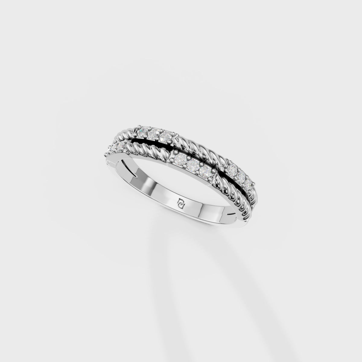 Rope Twist Diamond Ring