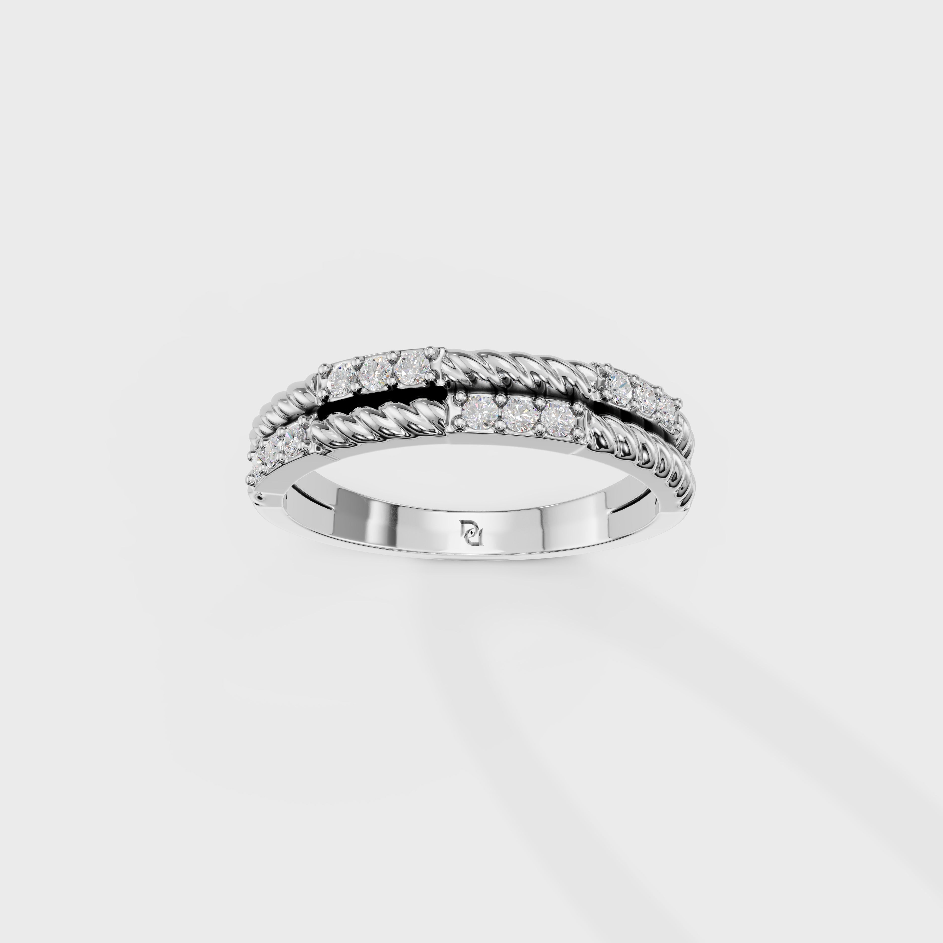 Rope Twist Diamond Ring